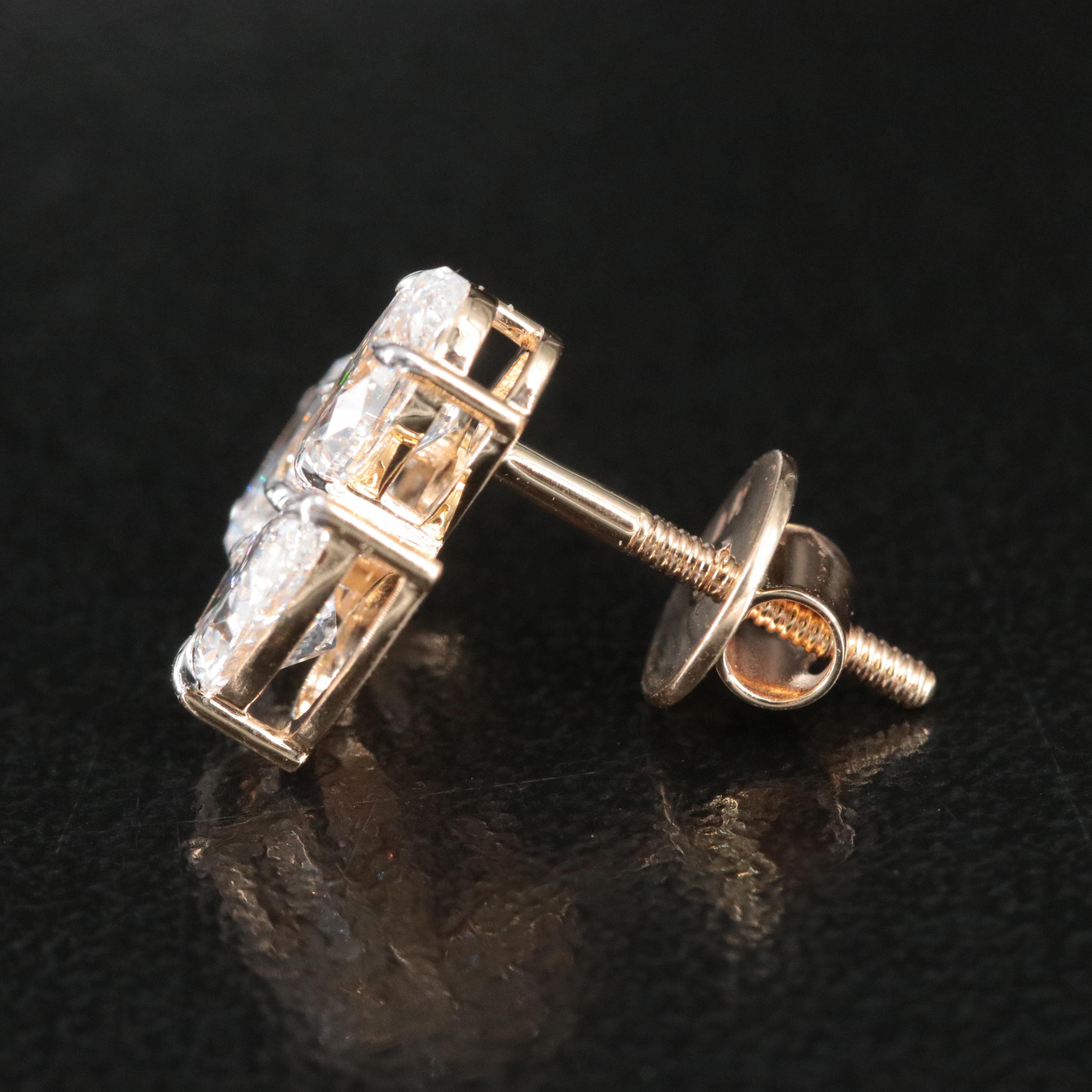 14K 2.62 CTW Lab Grown Diamond Earrings