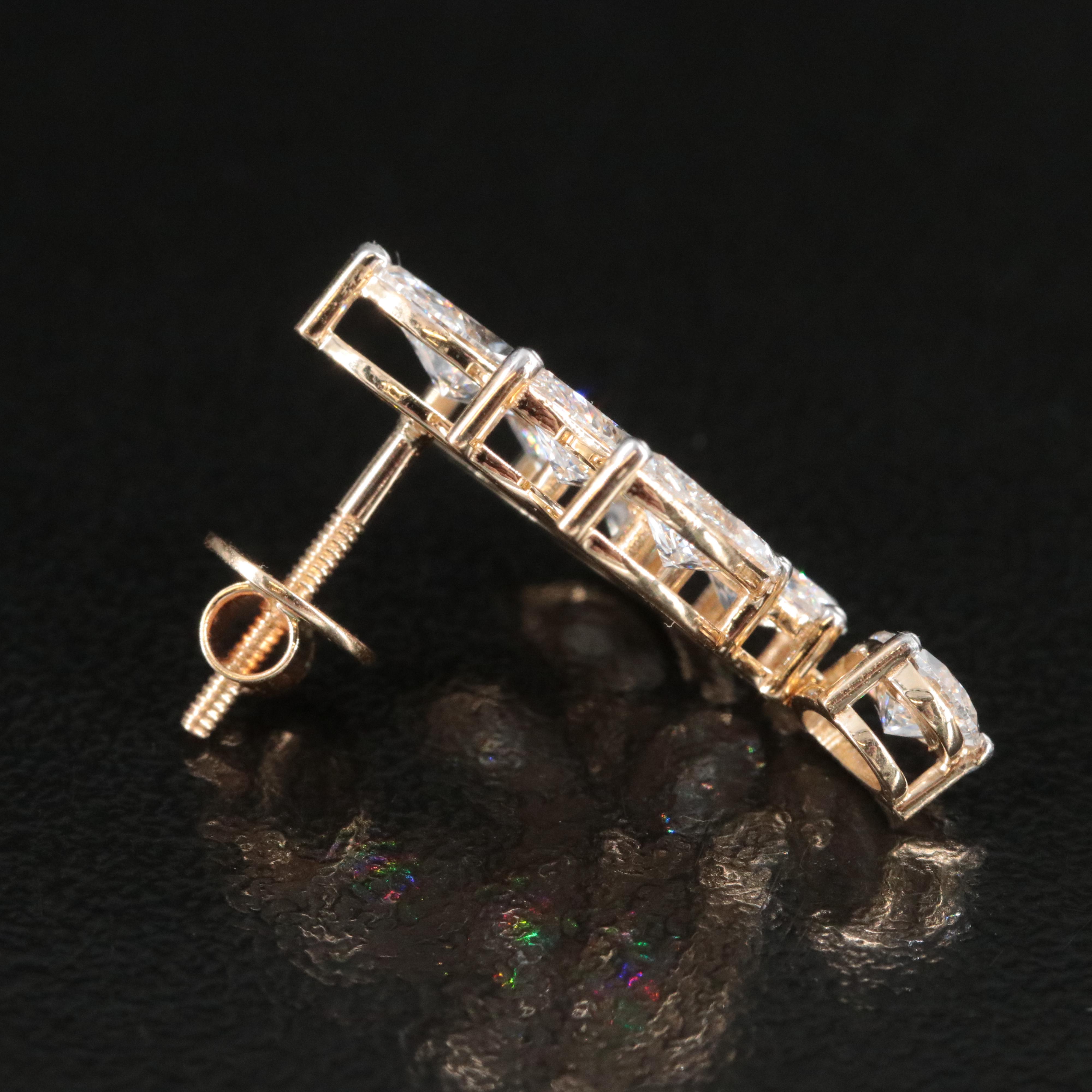 14K 5.52 CTW Lab Grown Diamond Earrings