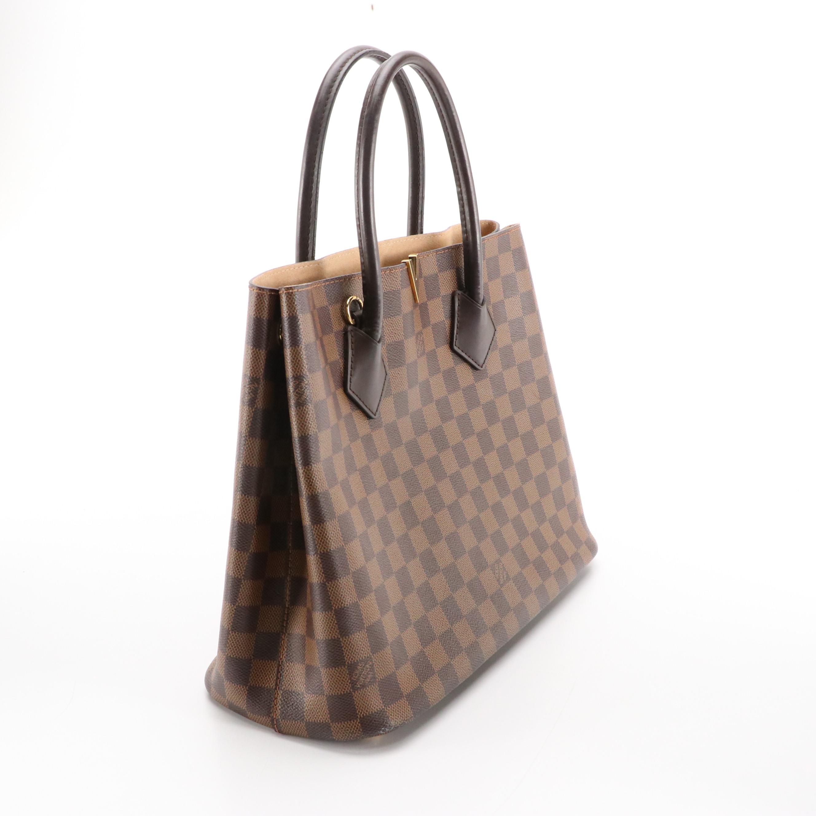 Louis Vuitton Kensington Two-Way Bag in Damier Ebene Coated Canvas