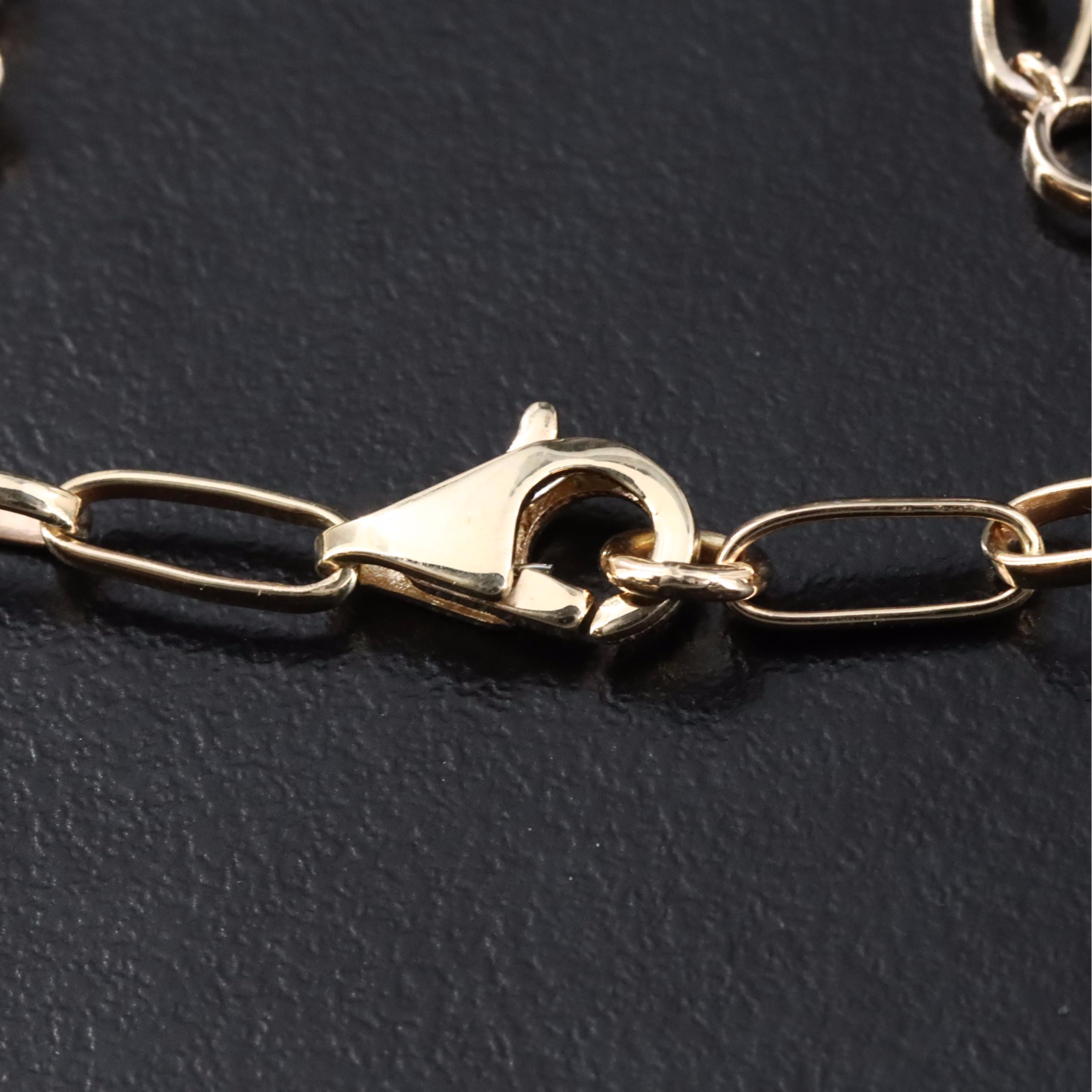 14K 4.11 CTW Lab Grown Diamond Station Bracelet