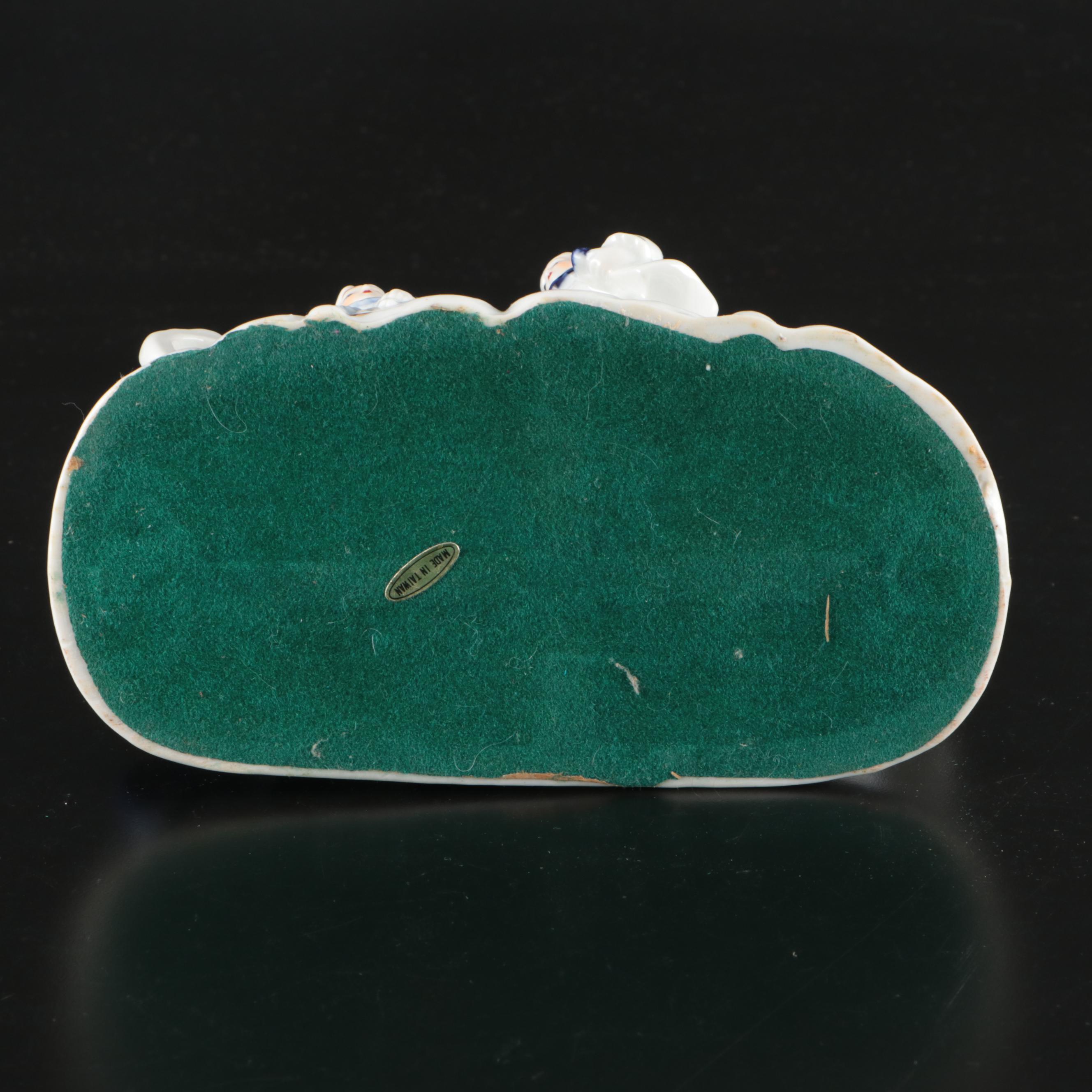 Sophia-Ann Blue and White French Style Porcelain Figurines