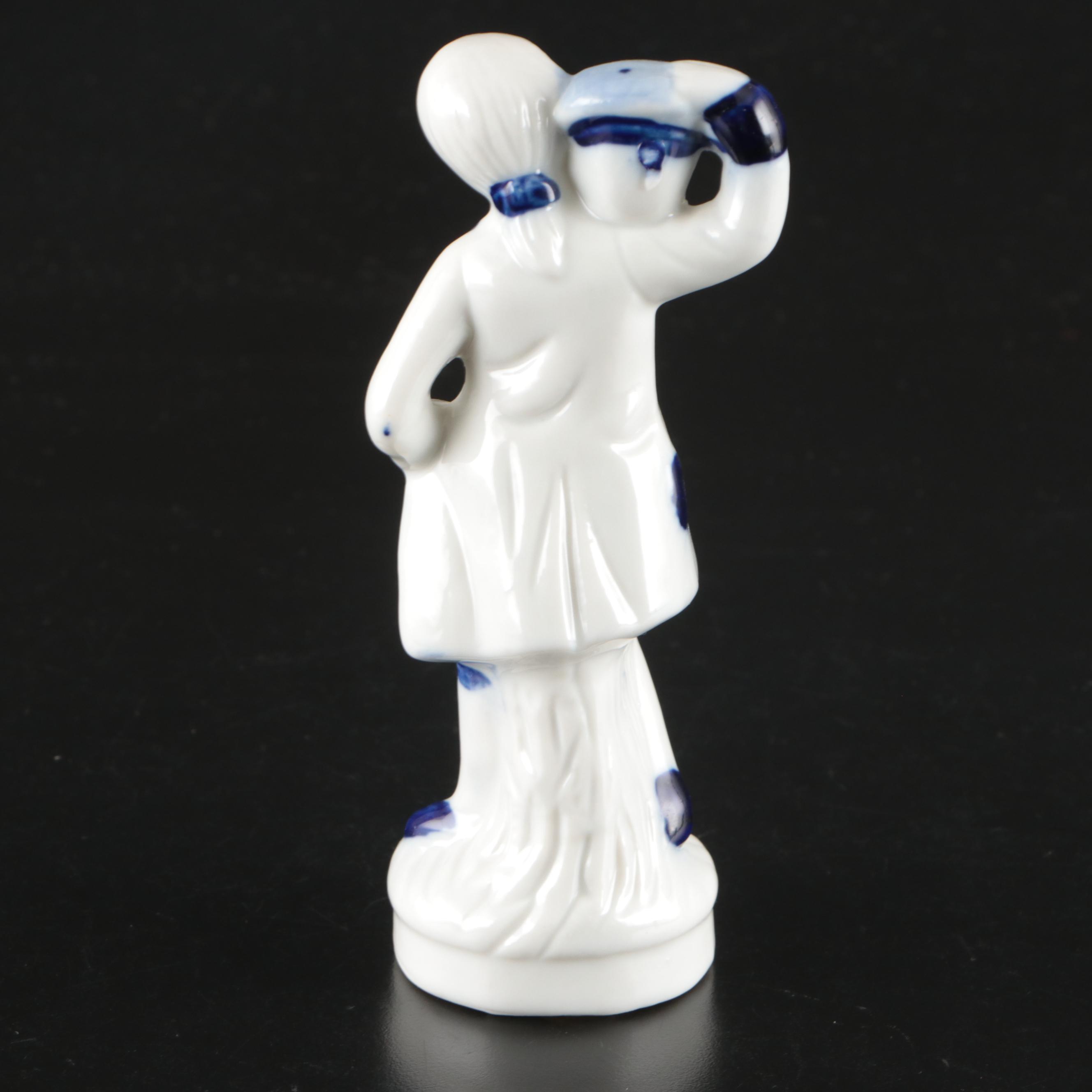 Sophia-Ann Blue and White French Style Porcelain Figurines