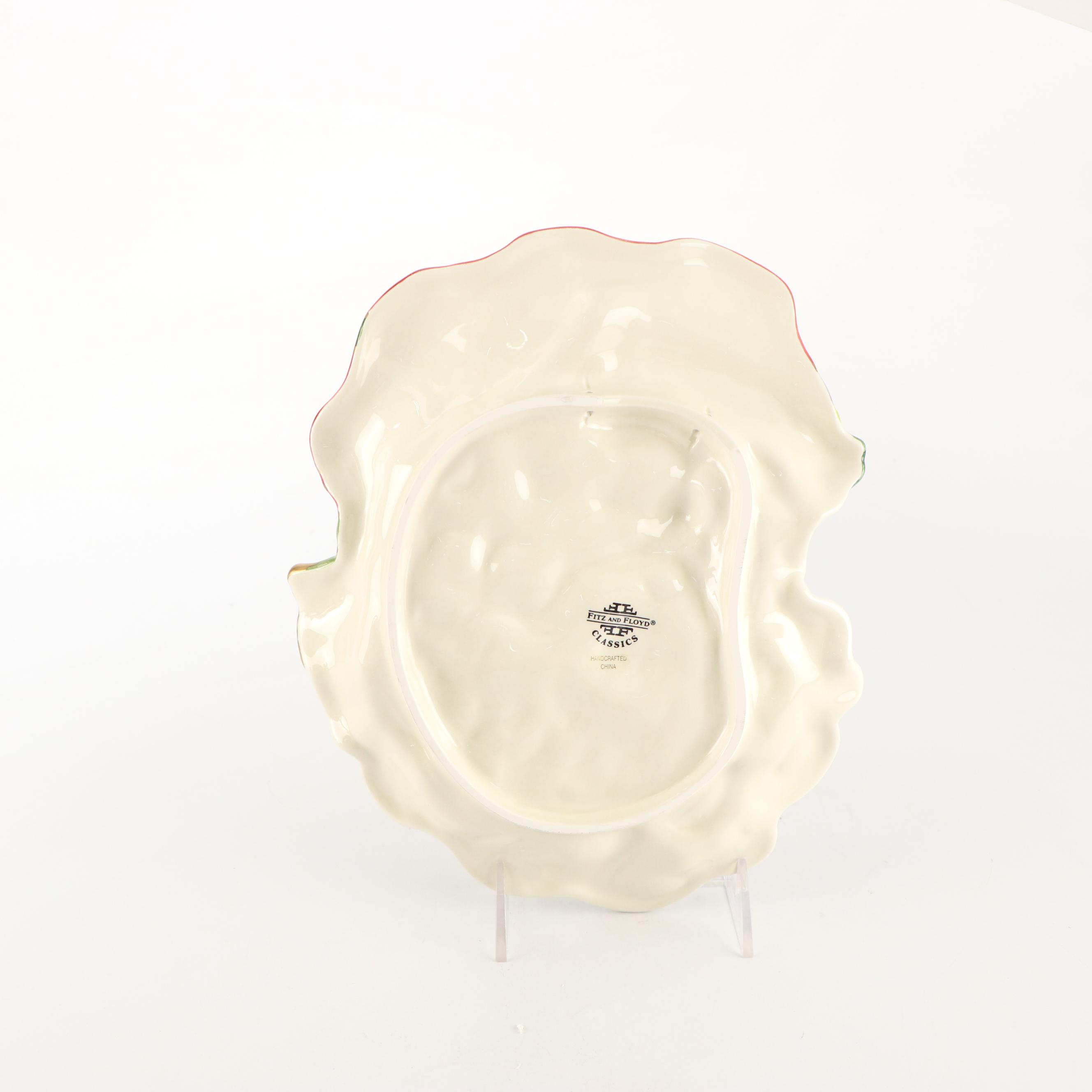 Fitz & Floyd "Jolly Ole St. Nick" Ceramic Figurative Jars and Plates