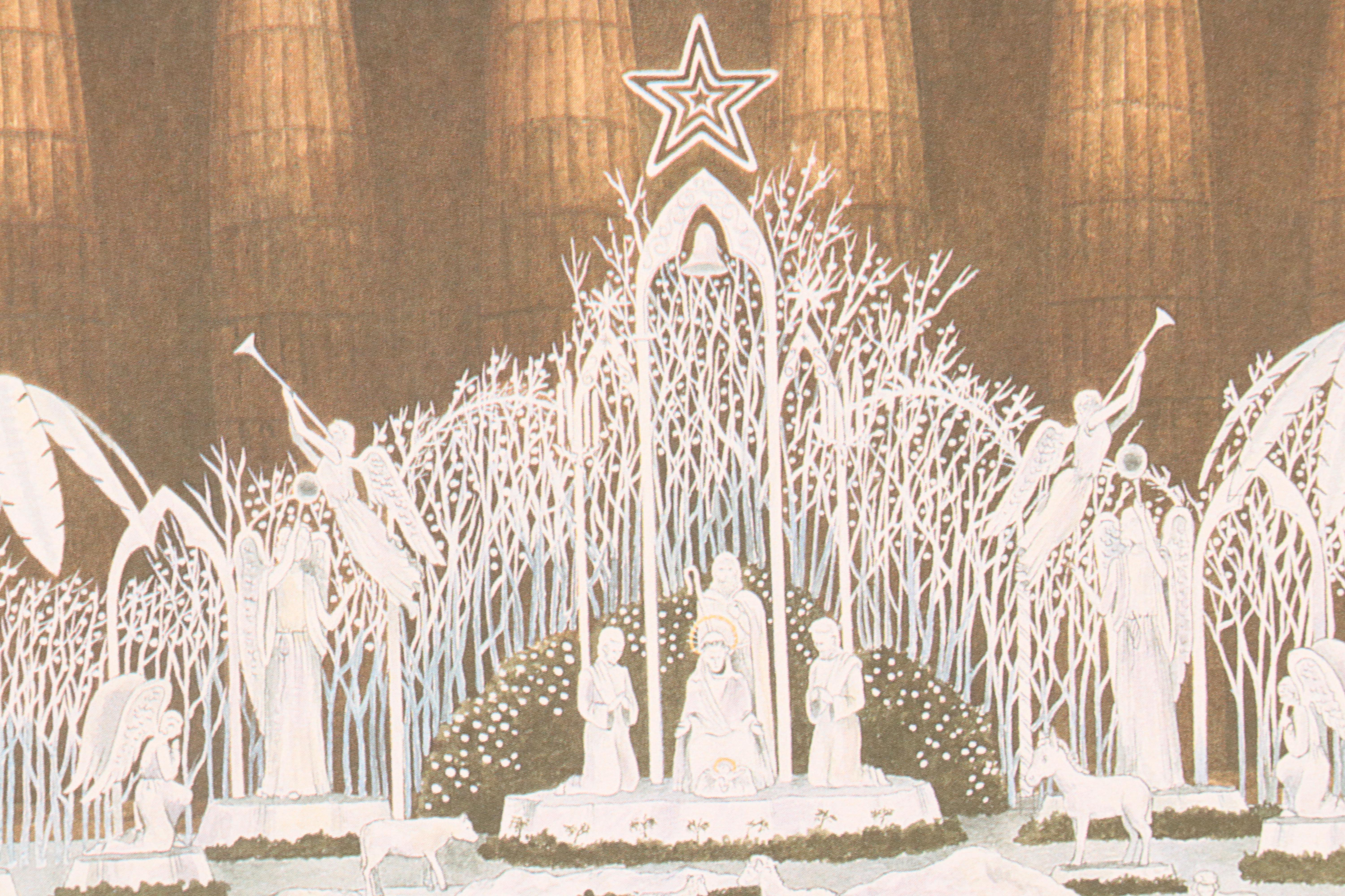 Nashville Parthenon Lithographs, Including Elaine S. Neeley Nativity Scene, 1988