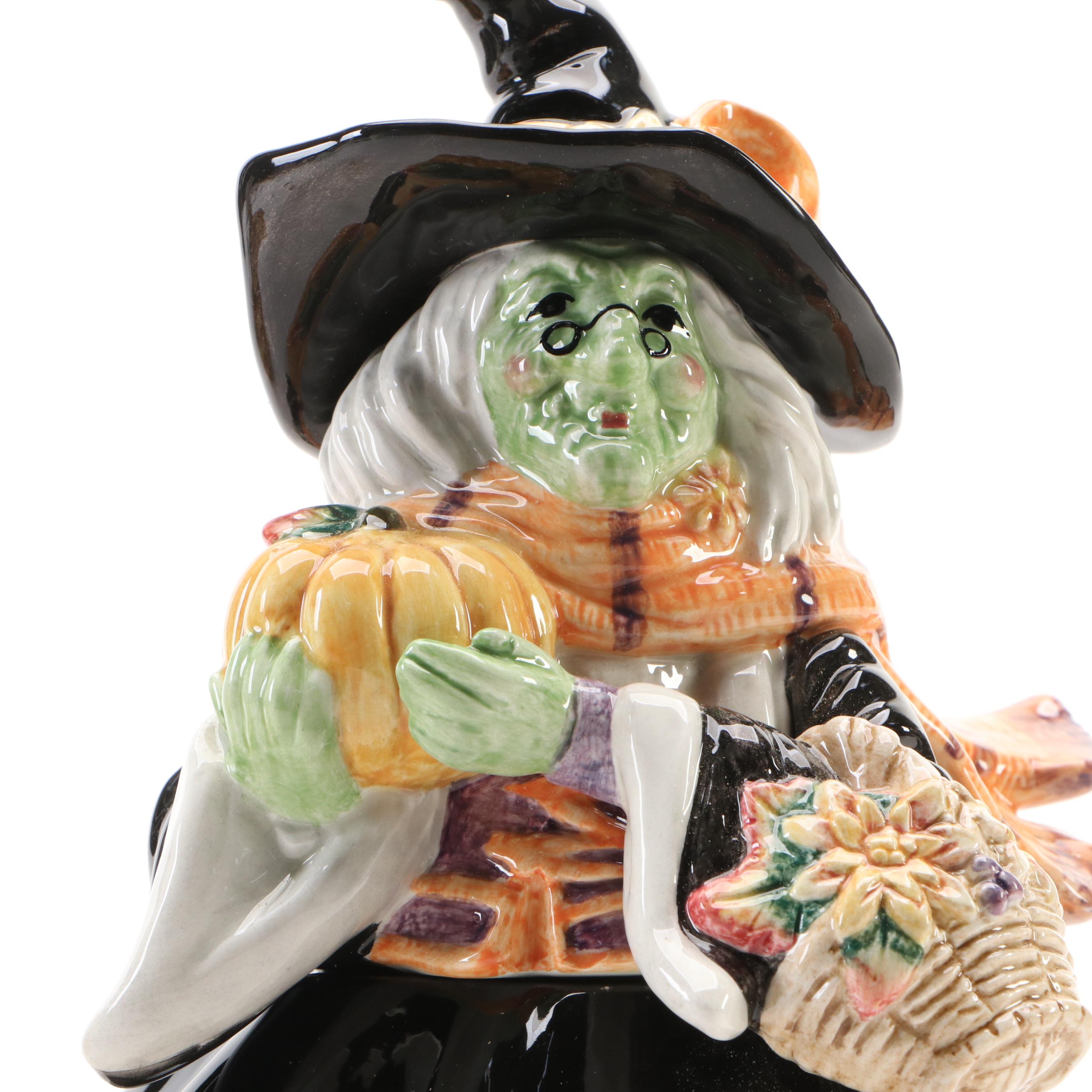 Fitz & Floyd "Harvest Heritage" and "Halloween Harvest" Porcelain Lidded Jars