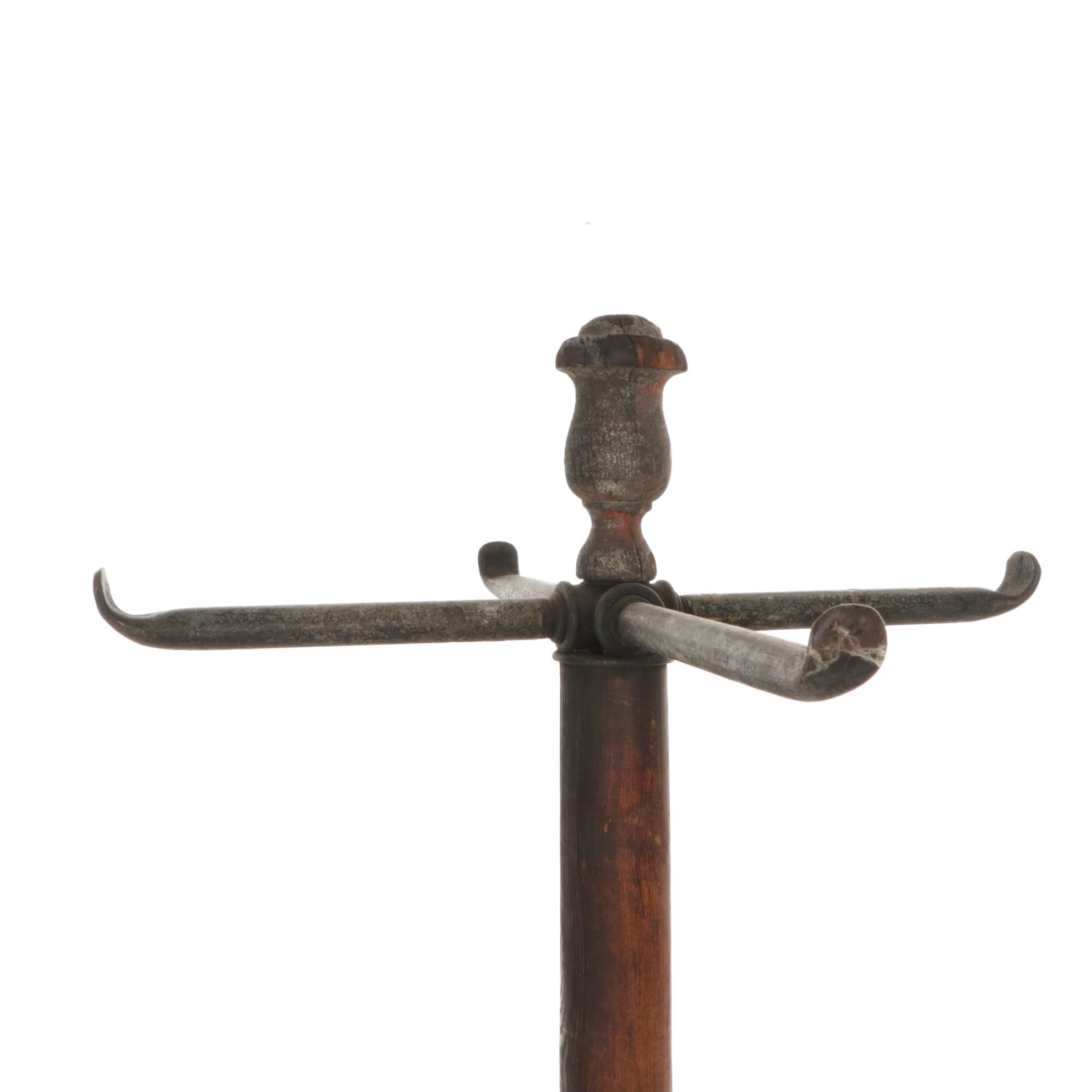 Arts & Crafts Style Coat Stand on Wheels, Early to Mid 20th C.