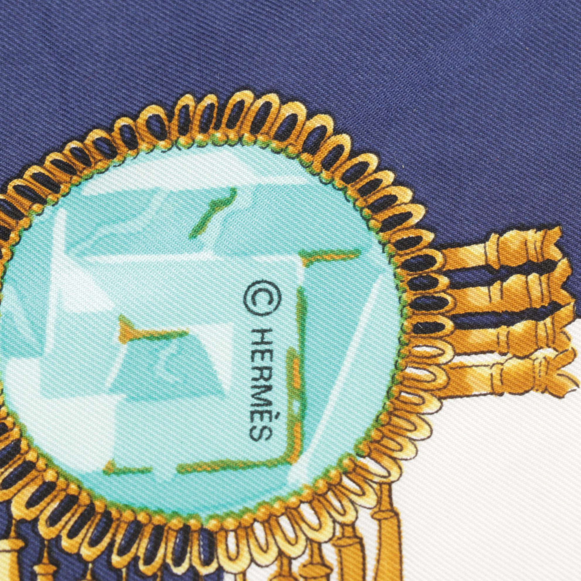 Hermès Carré Mexique Silk Twill Scarf 90