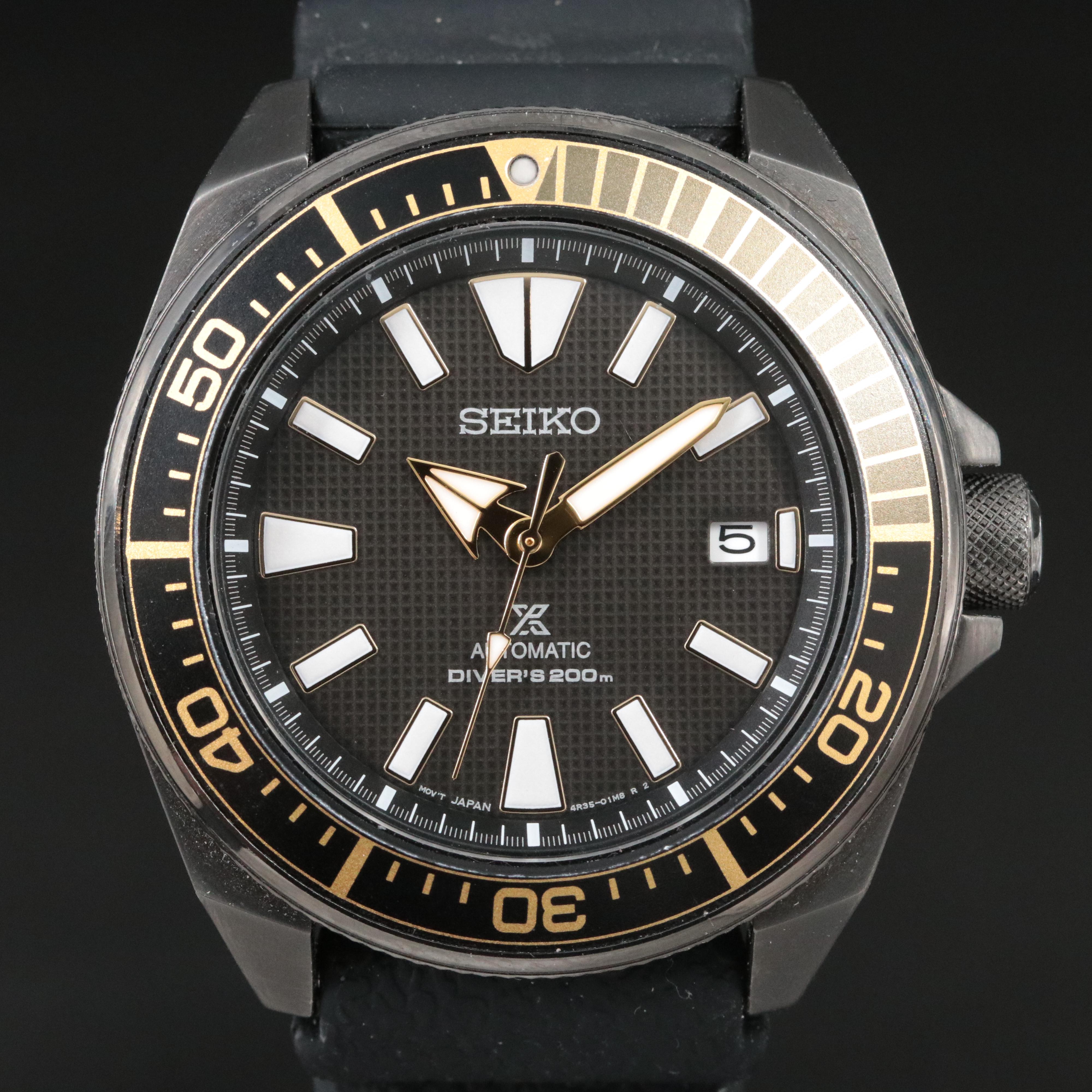 Seiko Men's Prospex Black Ion Automatic Diver's Watch