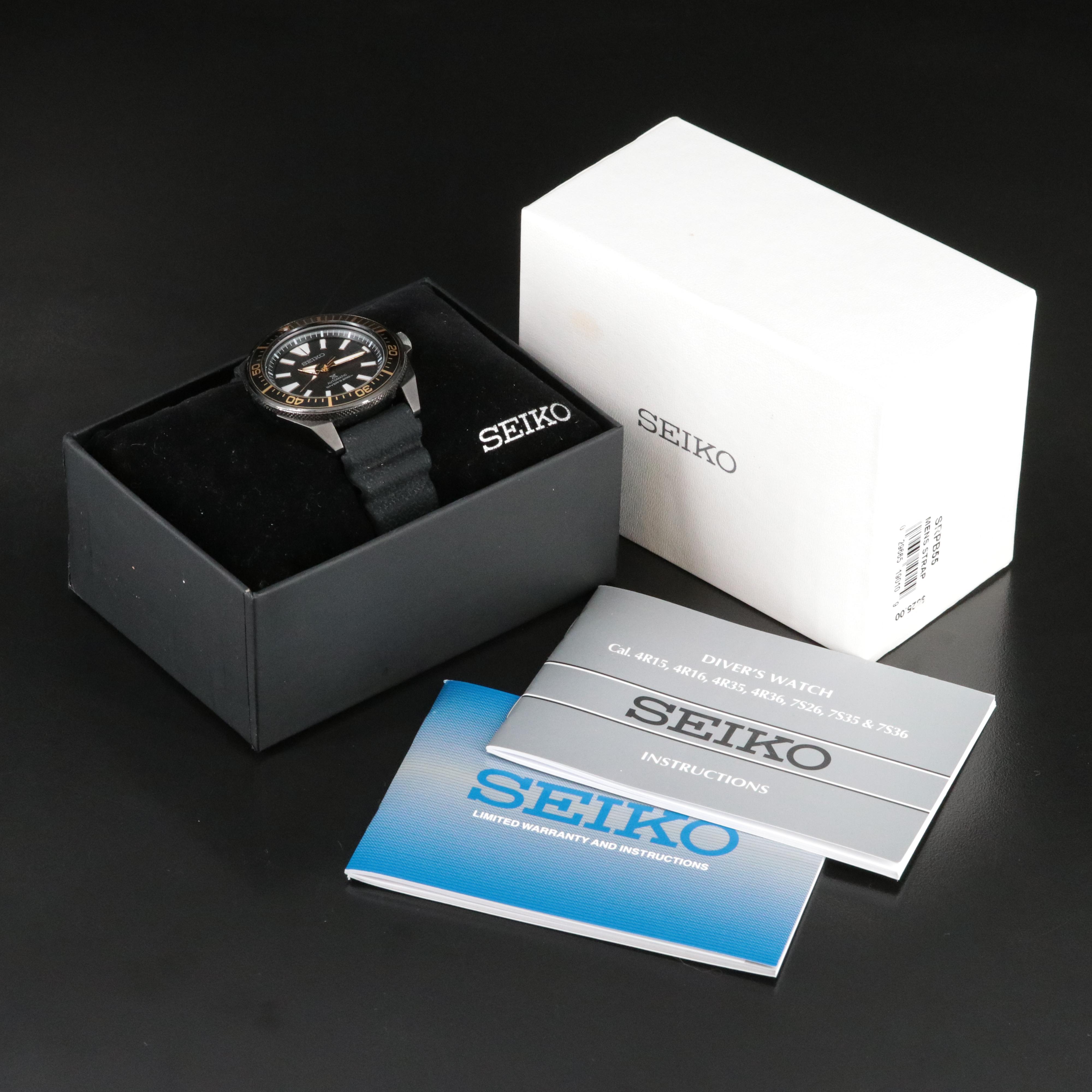 Seiko Men's Prospex Black Ion Automatic Diver's Watch