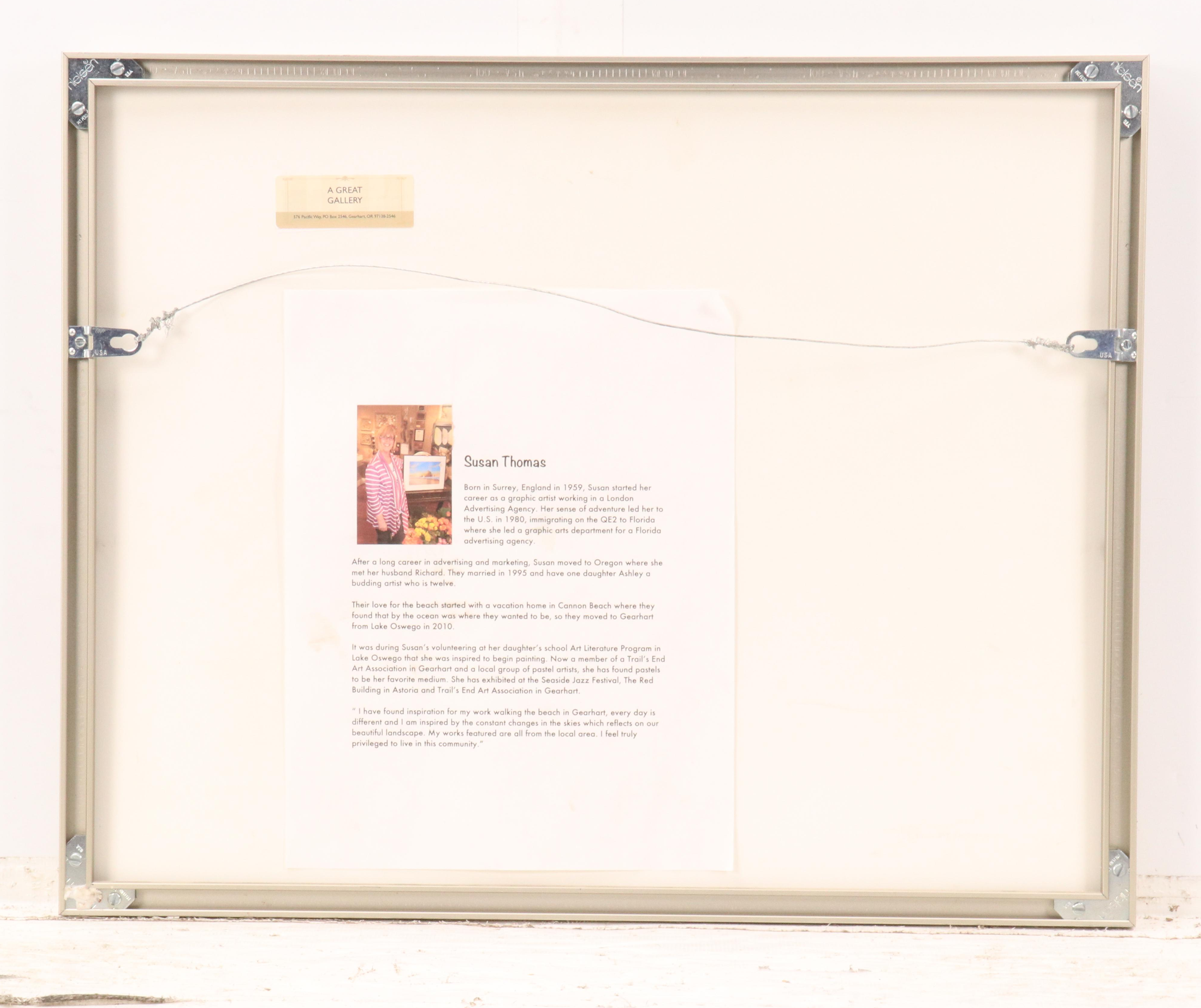 Susan Thomas Chalk Pastel Drawing of Landscape at Daybreak