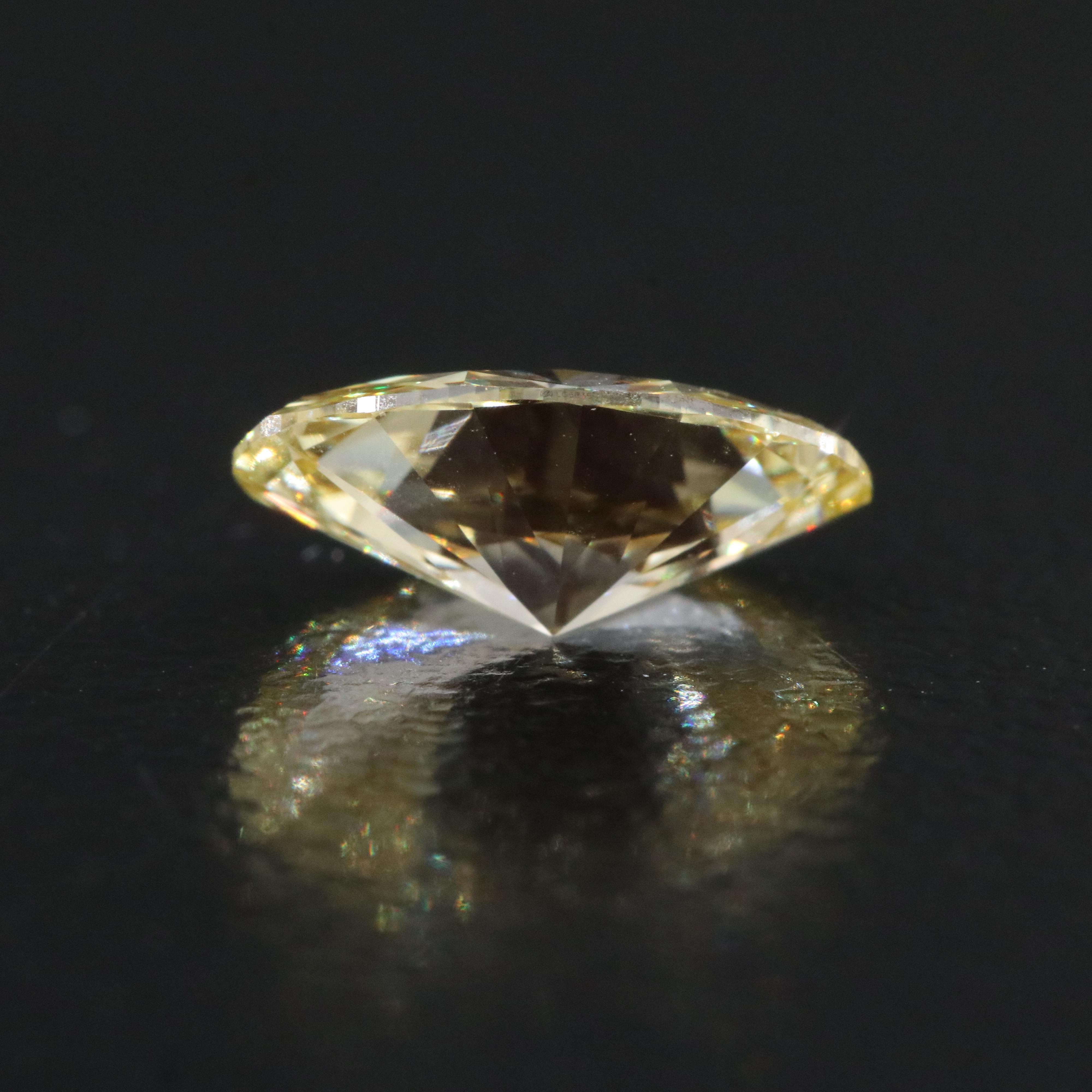 Loose 1.10 CT Lab Grown Fancy Yellow Diamond with IGI Report
