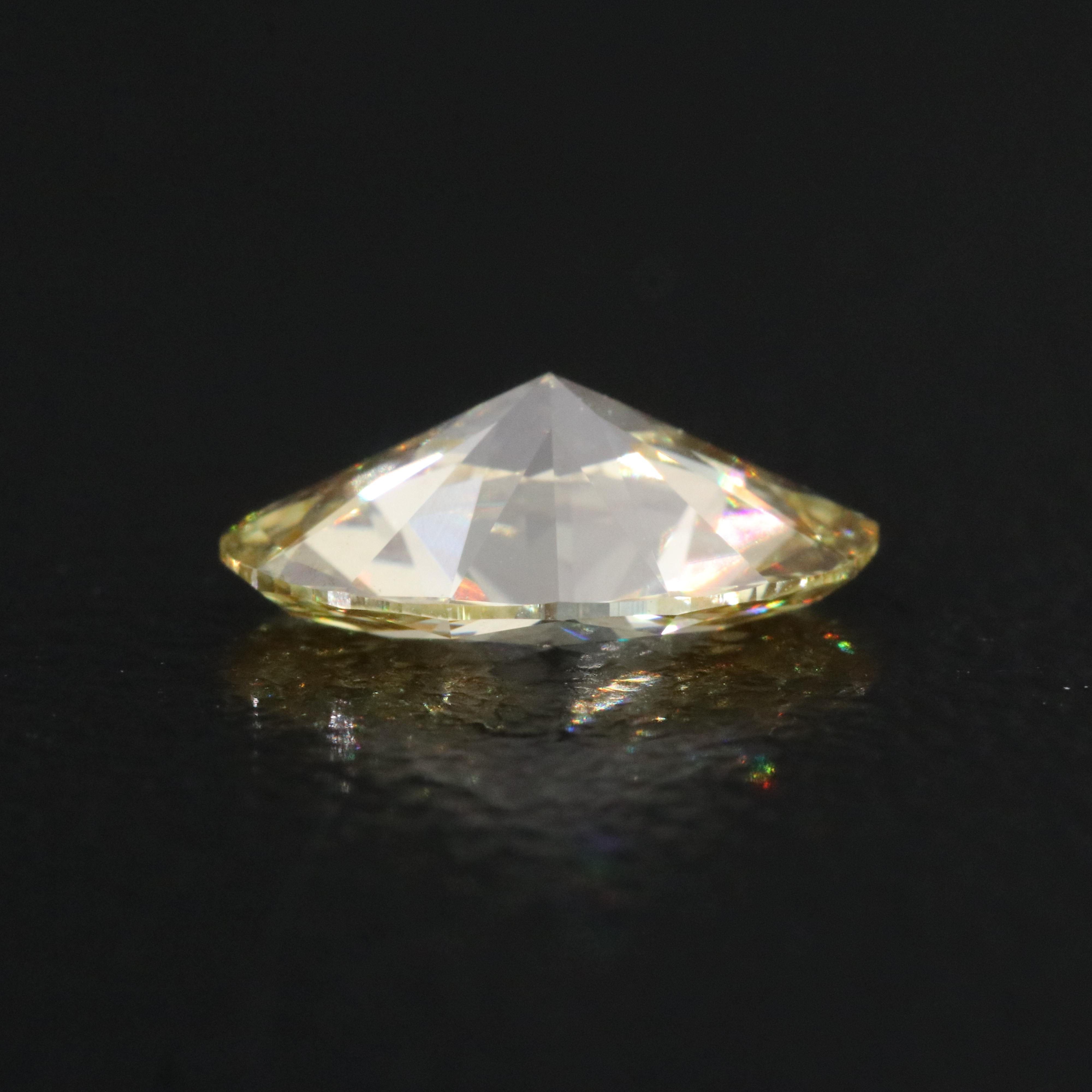 Loose 1.10 CT Lab Grown Fancy Yellow Diamond with IGI Report