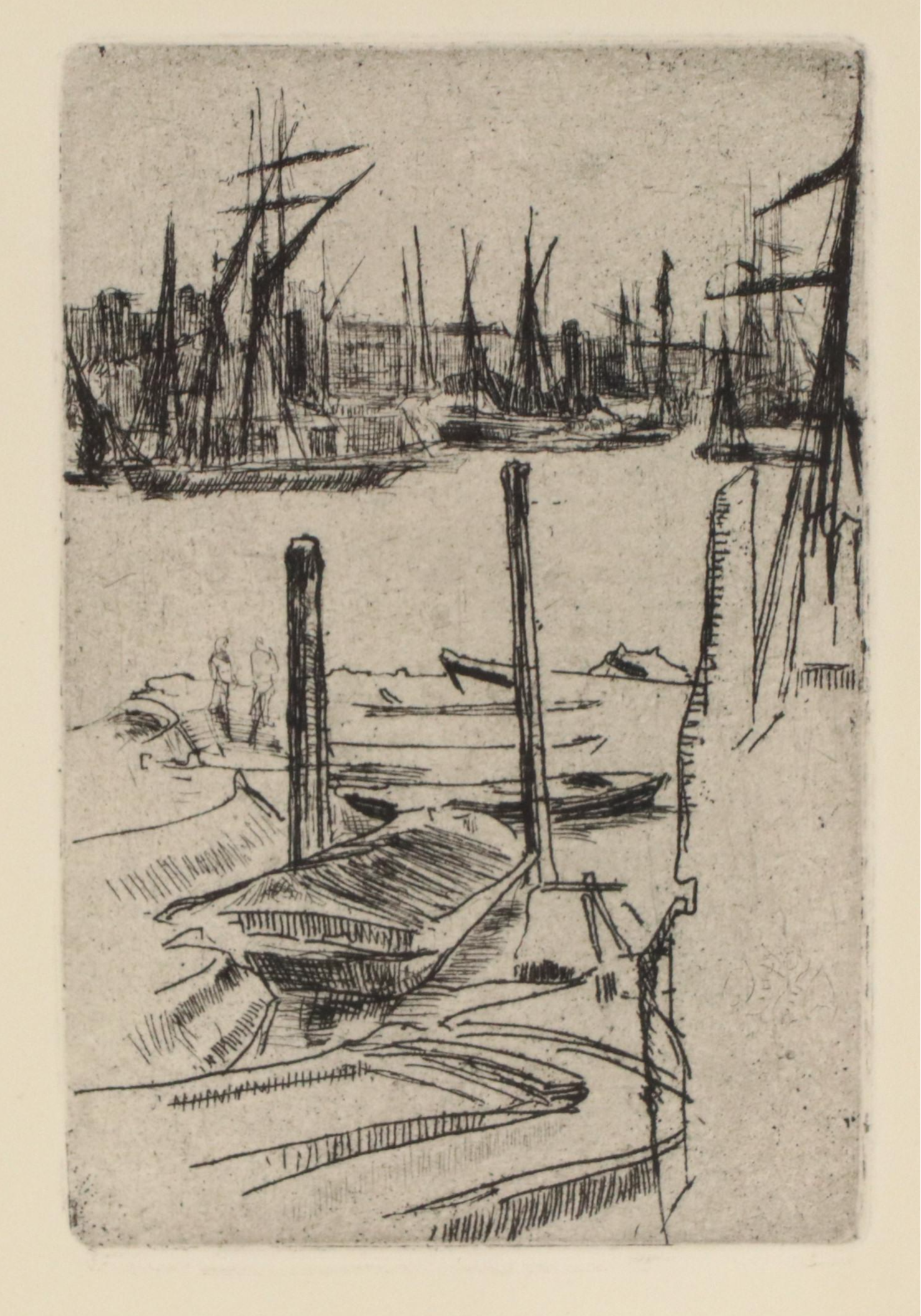 Etching After James McNeill Whistler "The Tiny Pool," Early 20th Century