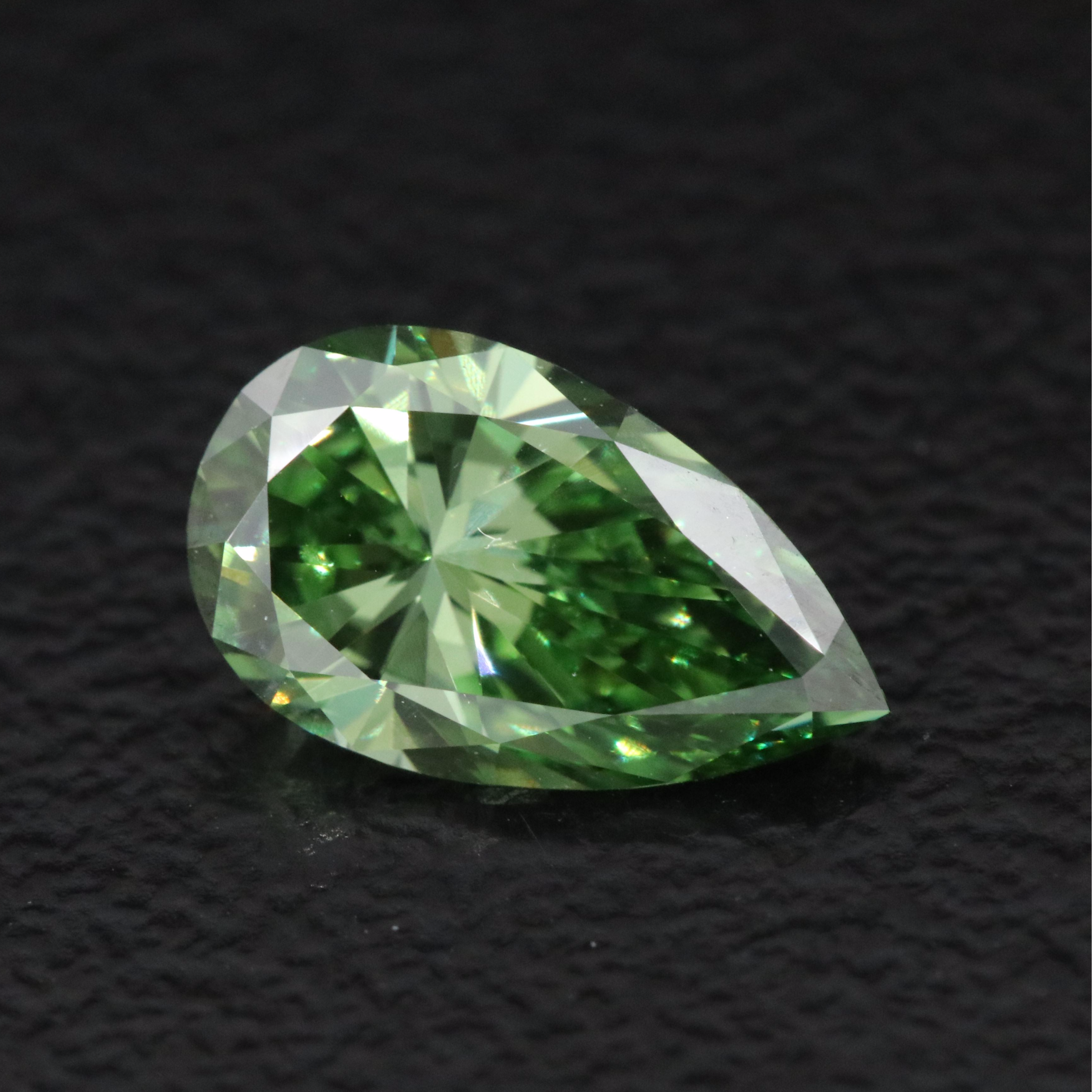 Loose 1.10 CT Lab Grown Fancy Green Diamond with IGI Report