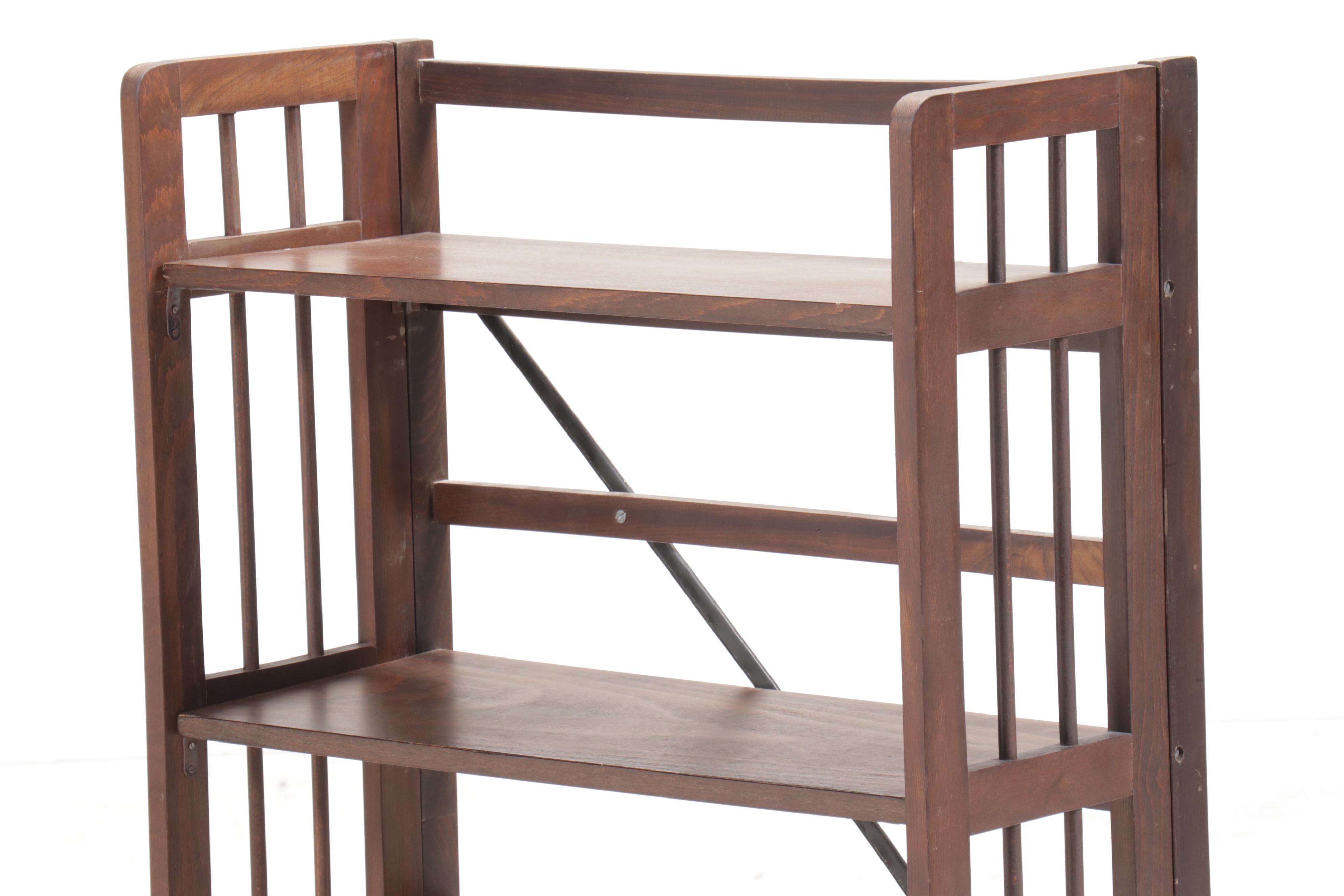 Two Wooden Folding Bookcases