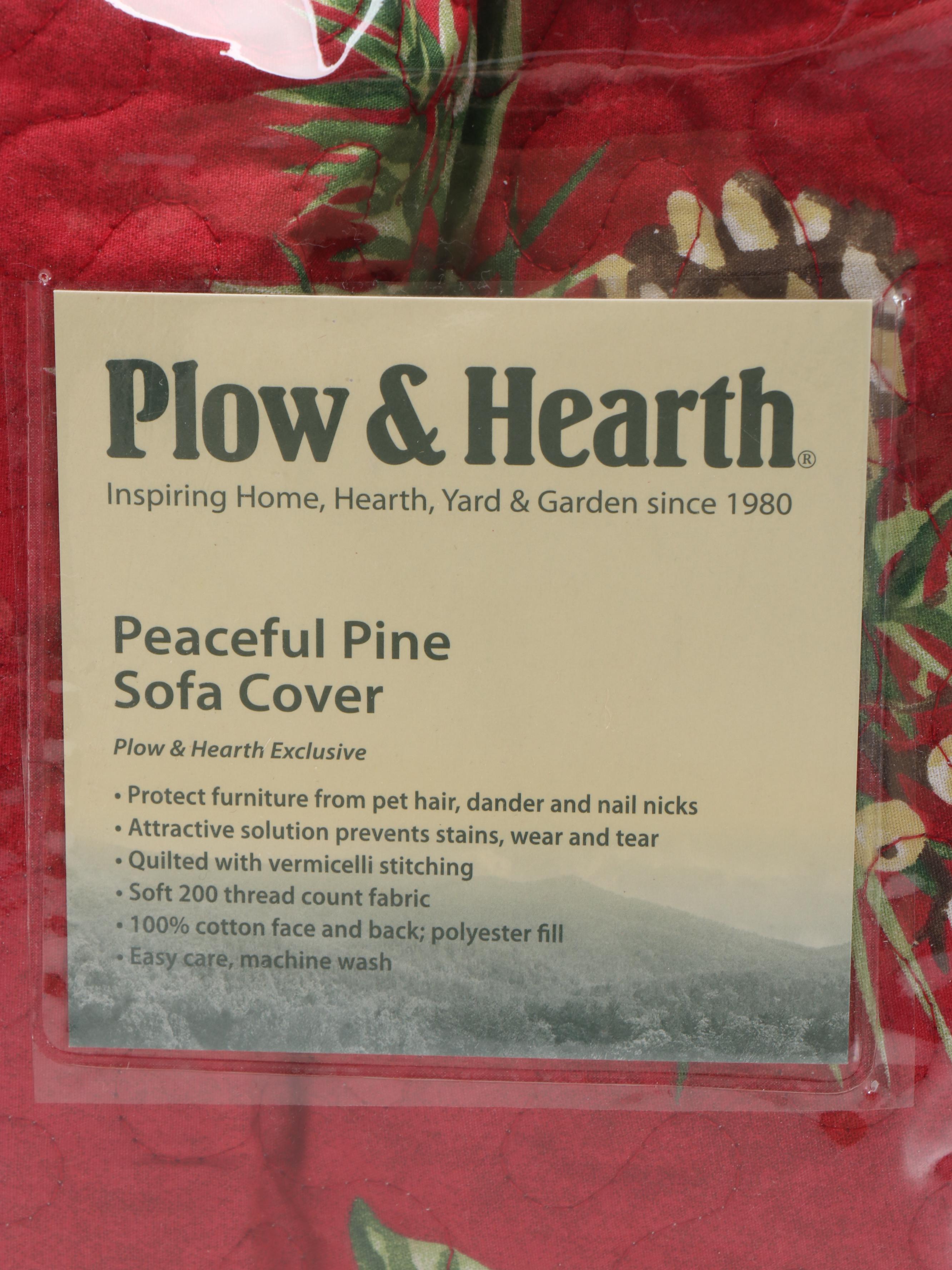 Plow & Hearth "Peaceful Pine" Sofa Cover with Other Fabric Remnant