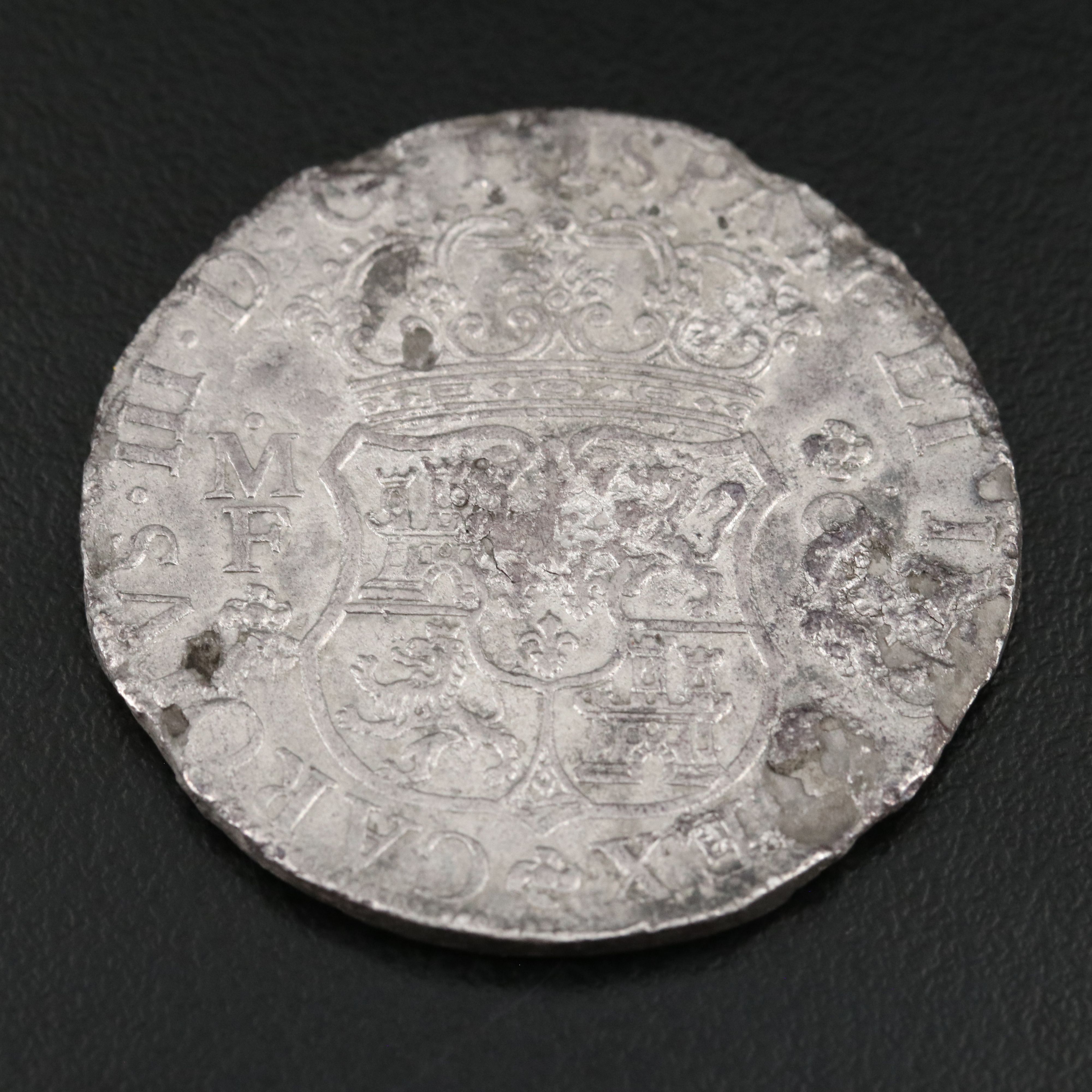 1766 Mo Spanish Silver 8 Reales Pillar Dollar