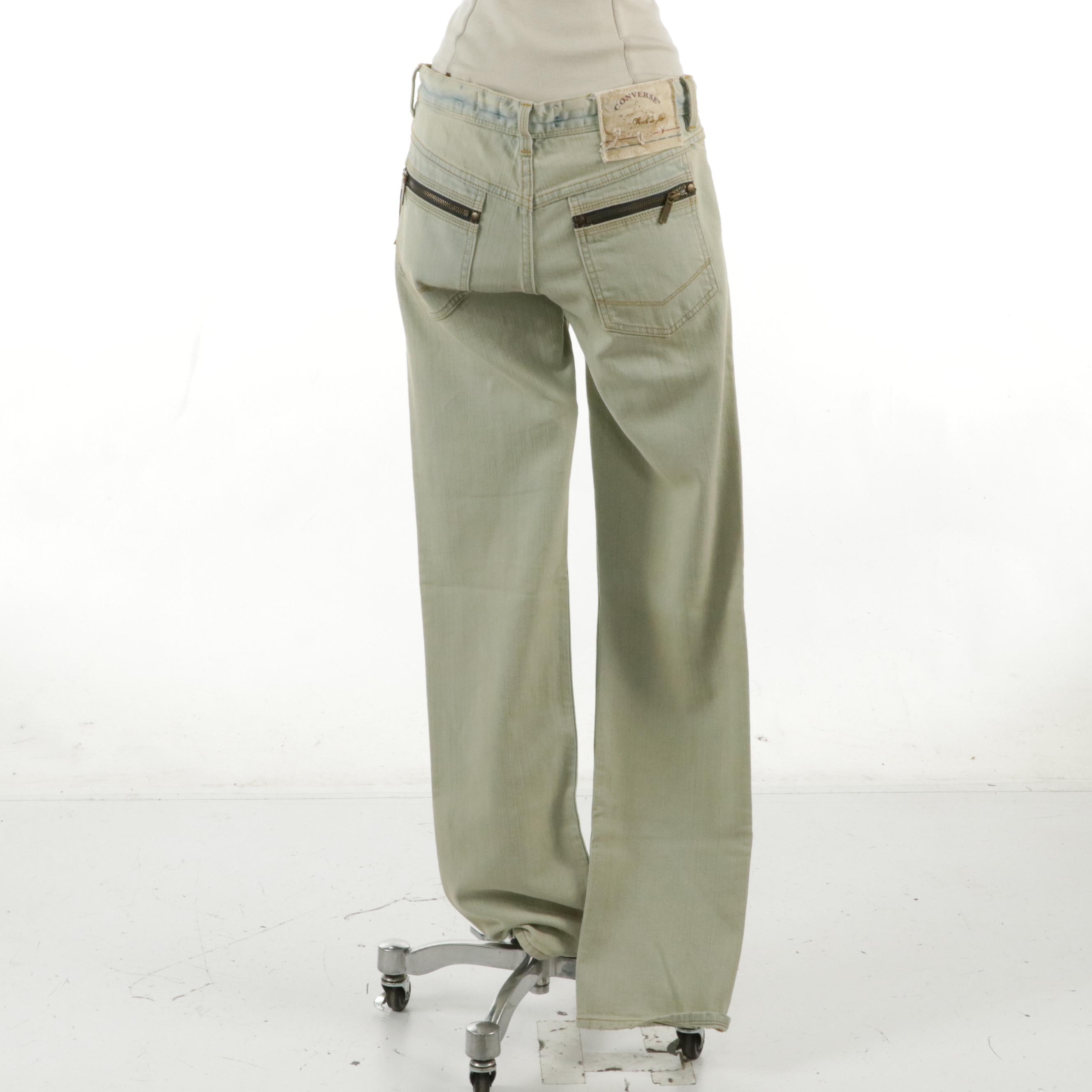 Converse x John Varatos Chuck's Skinny Leg Light Blue Denim Jeans with Tags