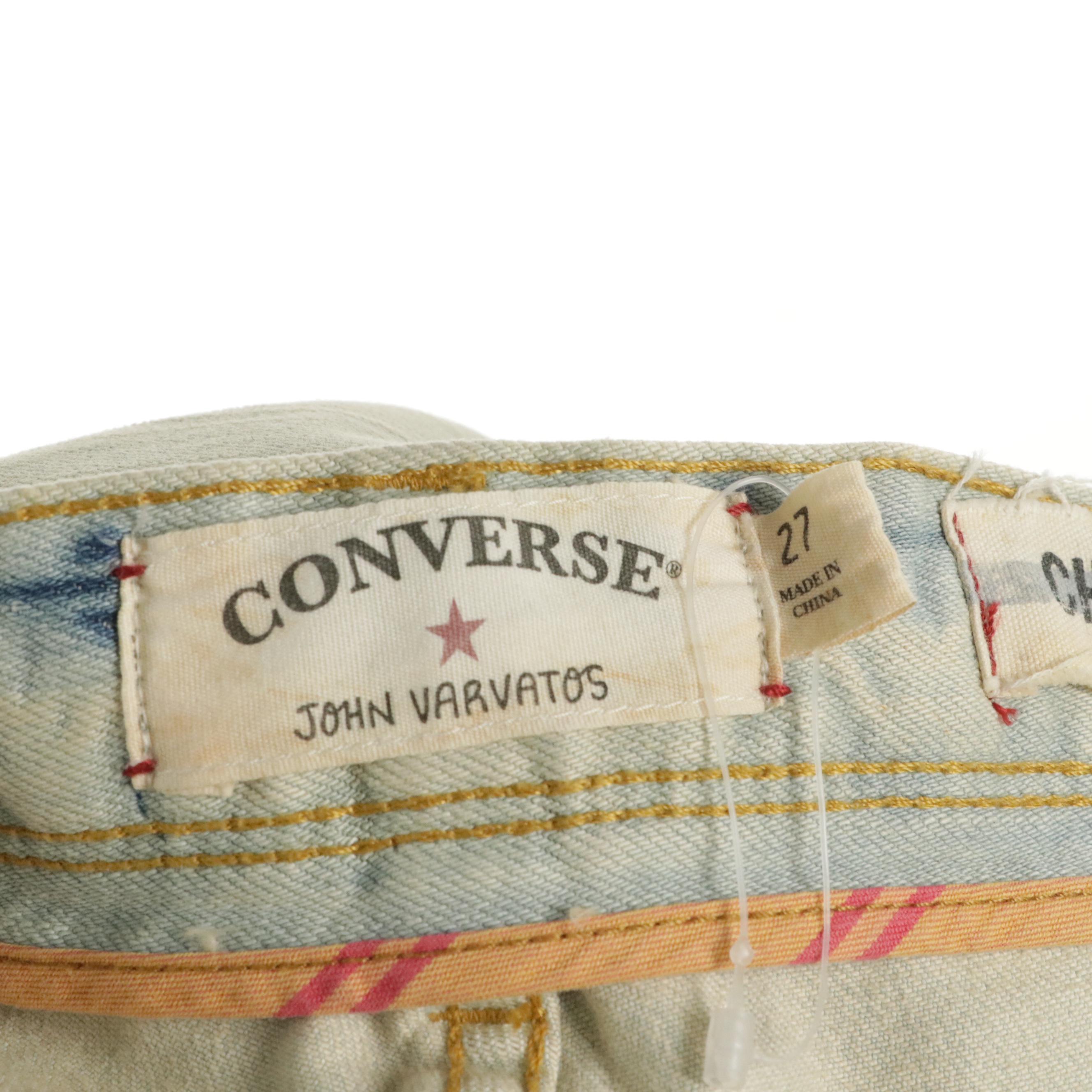 Converse x John Varatos Chuck's Skinny Leg Light Blue Denim Jeans with Tags
