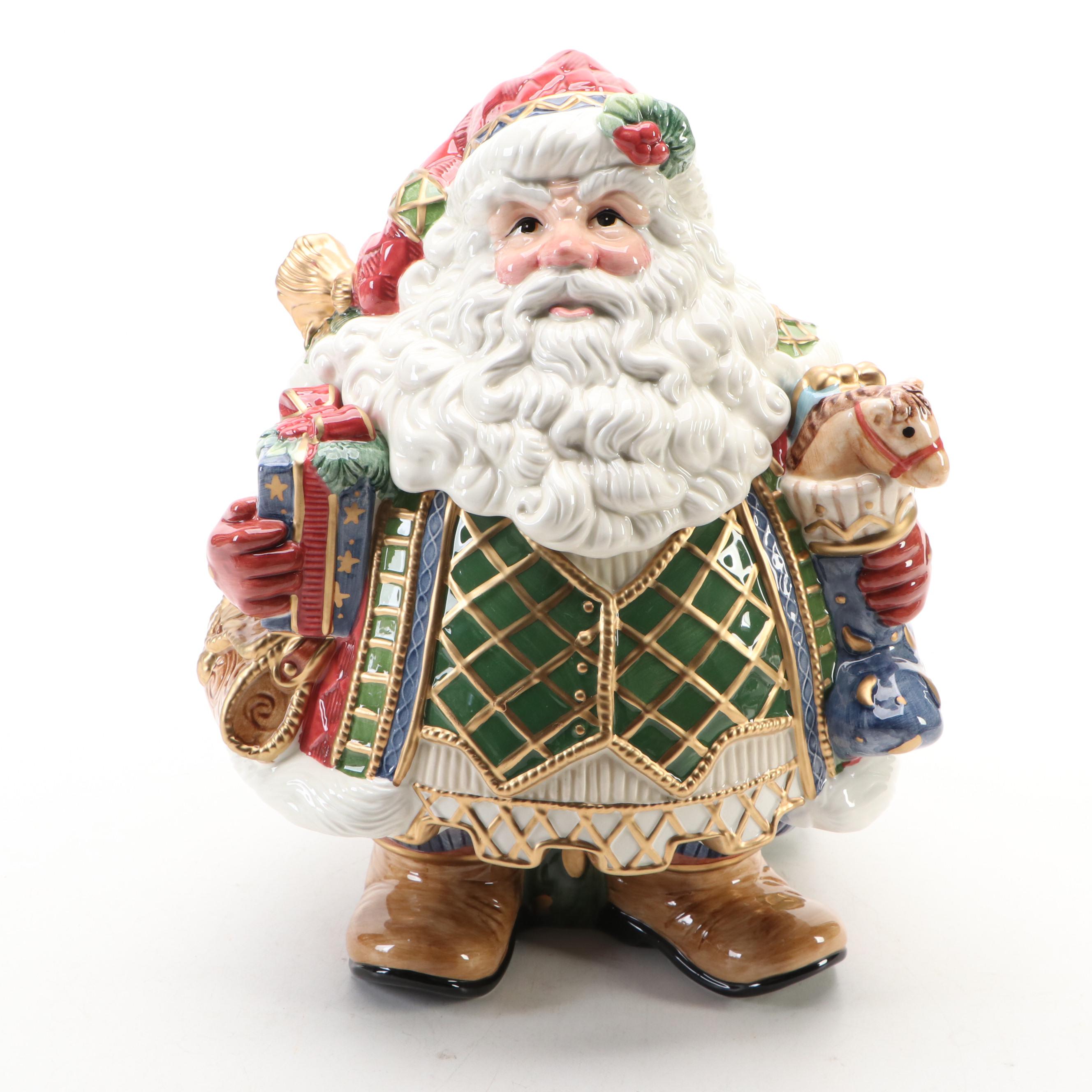 Fitz & Floyd "St. Nick" Ceramic Cookie Jar