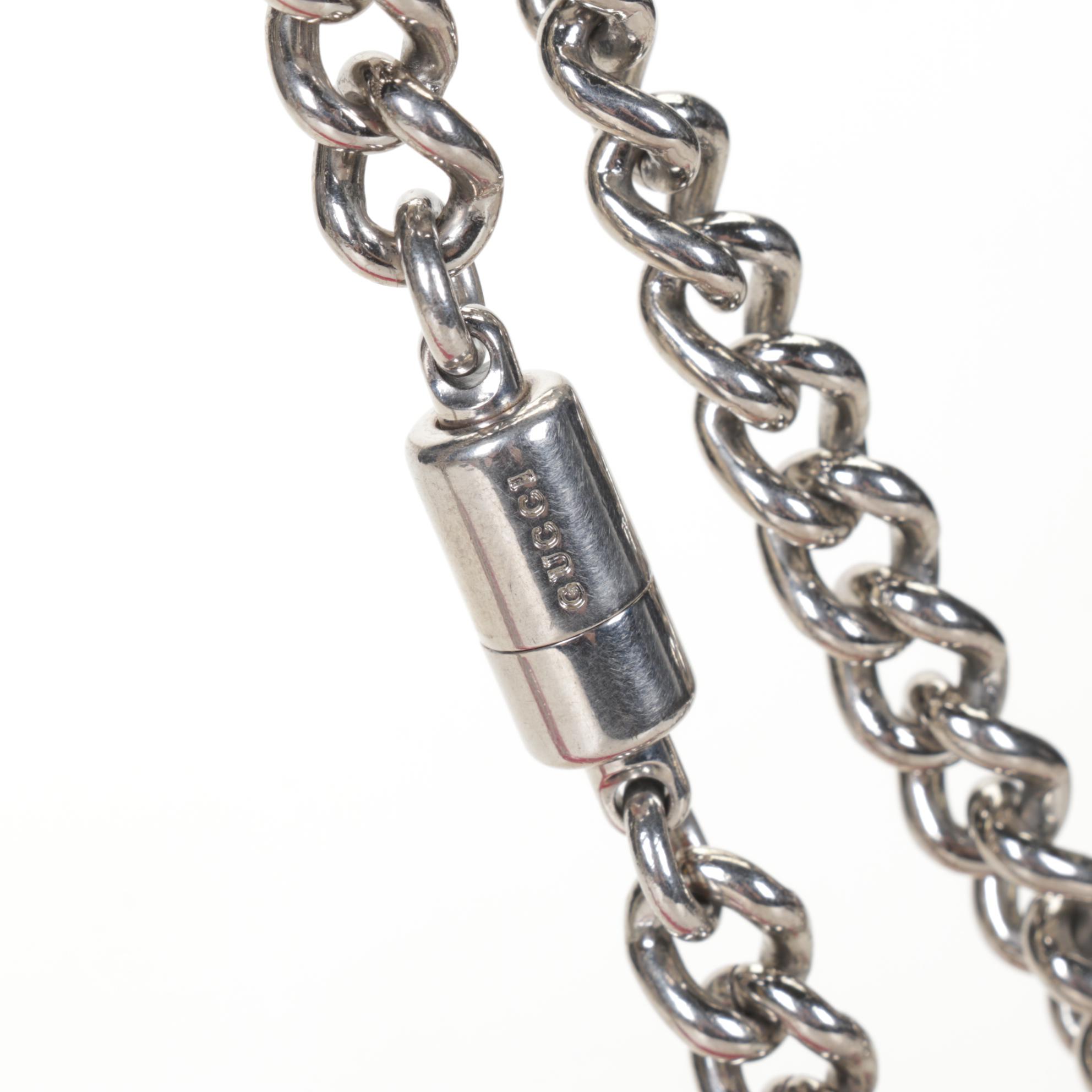 Gucci Interlocking G Chain Shoulder Bag in Petunia Pink Patent Leather