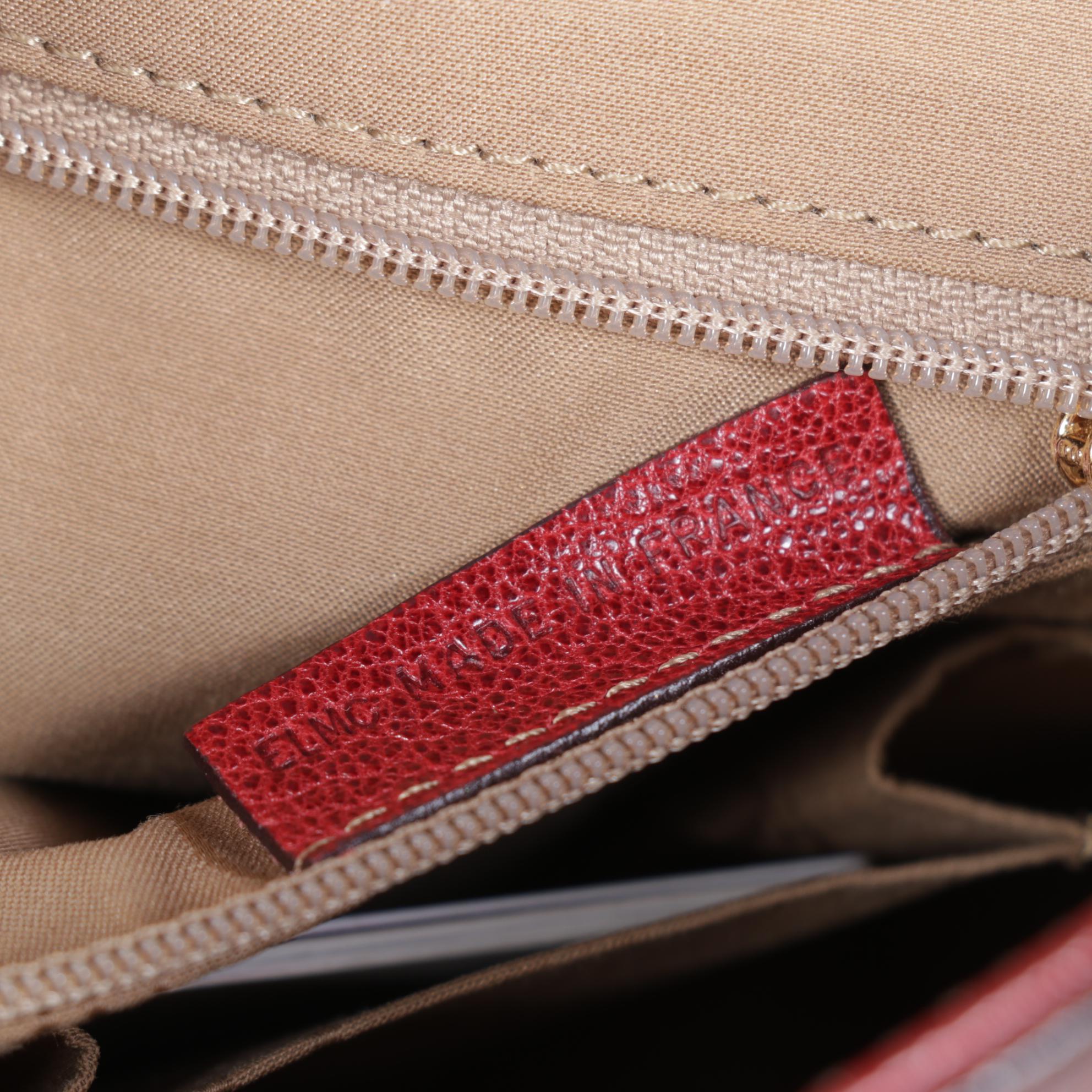 Cartier Marcello De Cartier Satchel in Burgundy Grained Leather