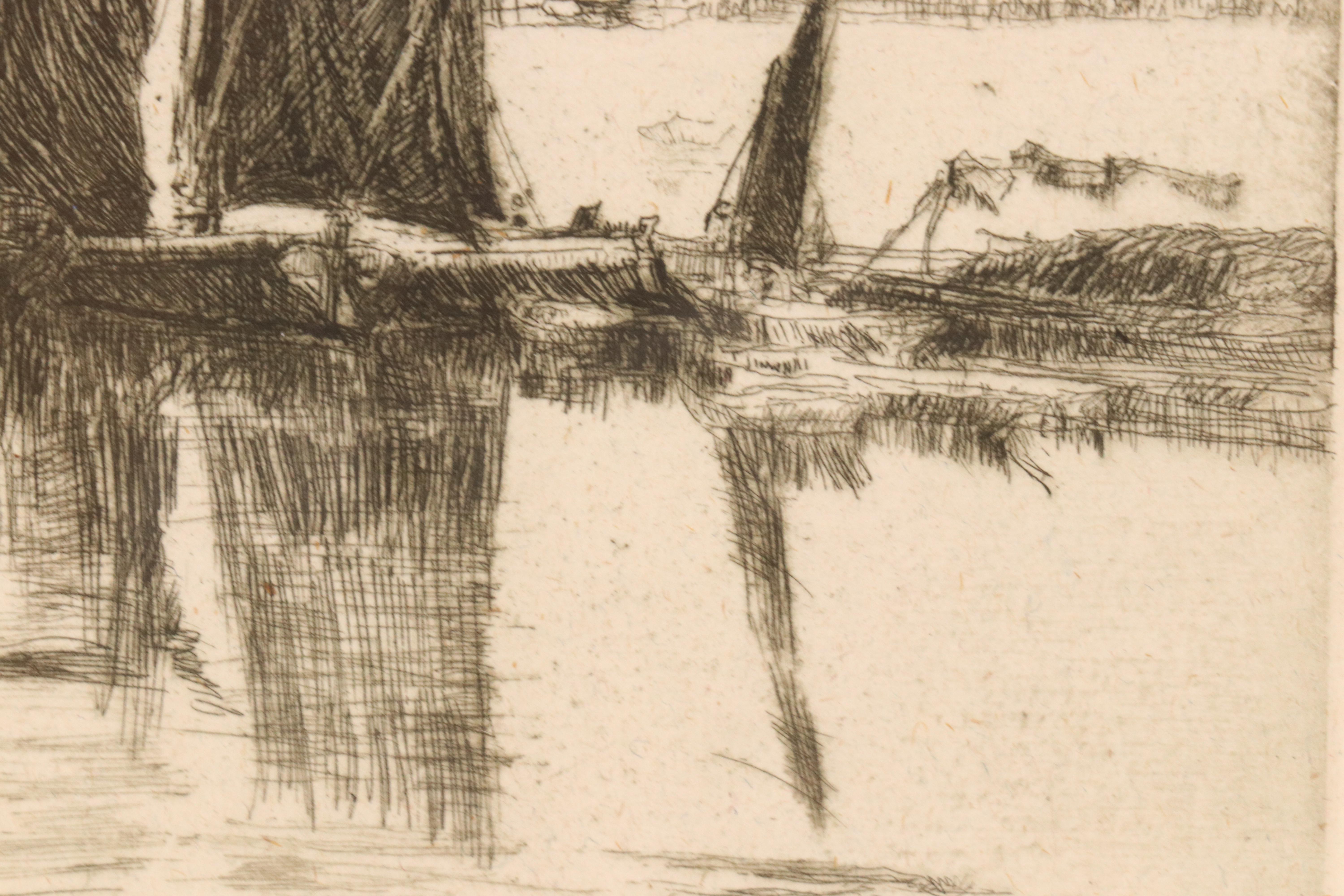 James Abbott McNeill Whistler Etching With Drypoint "Hurlingham," 1879