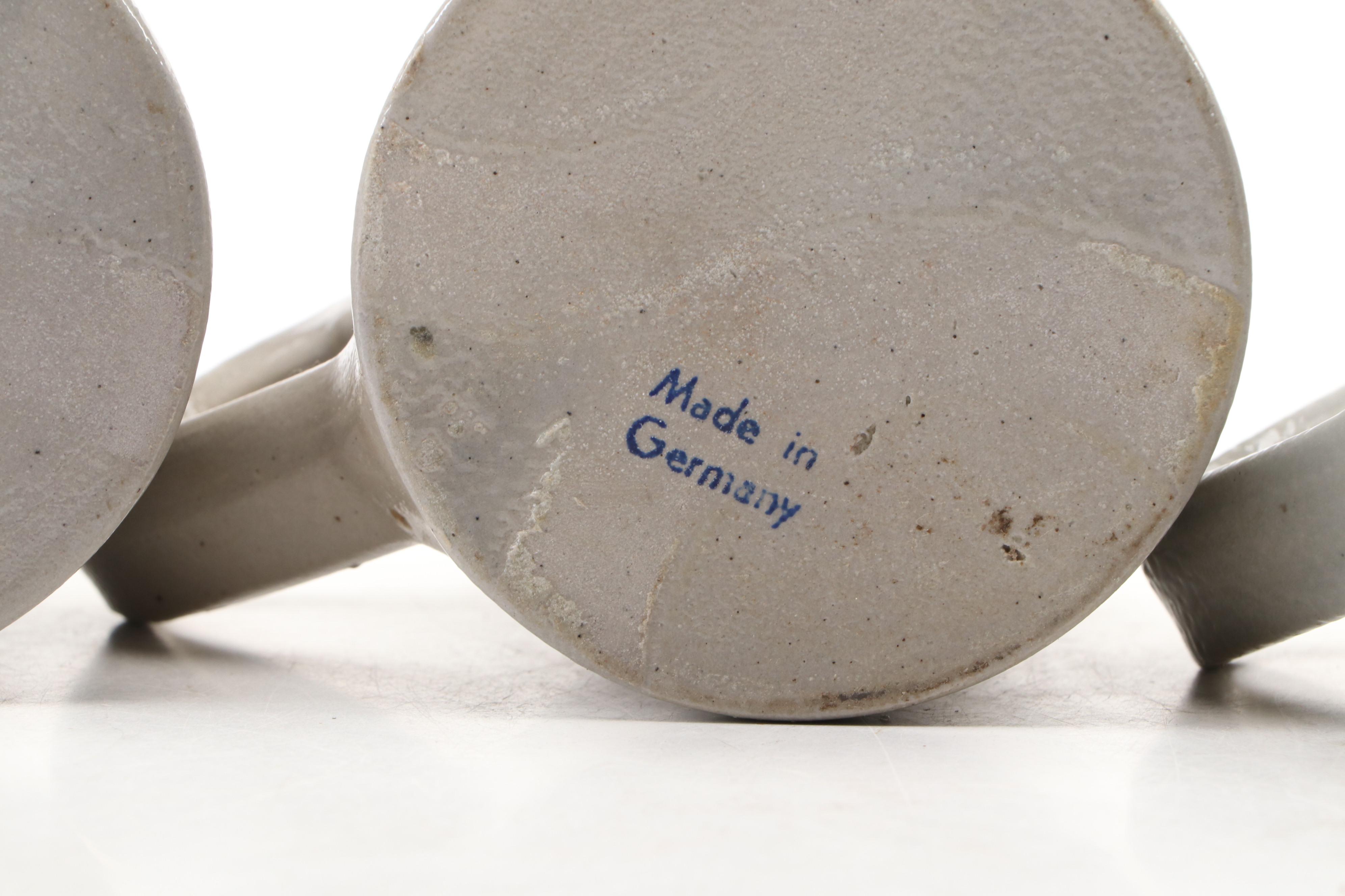 German Löwenbräu 0.5L Stoneware Beer Tankards