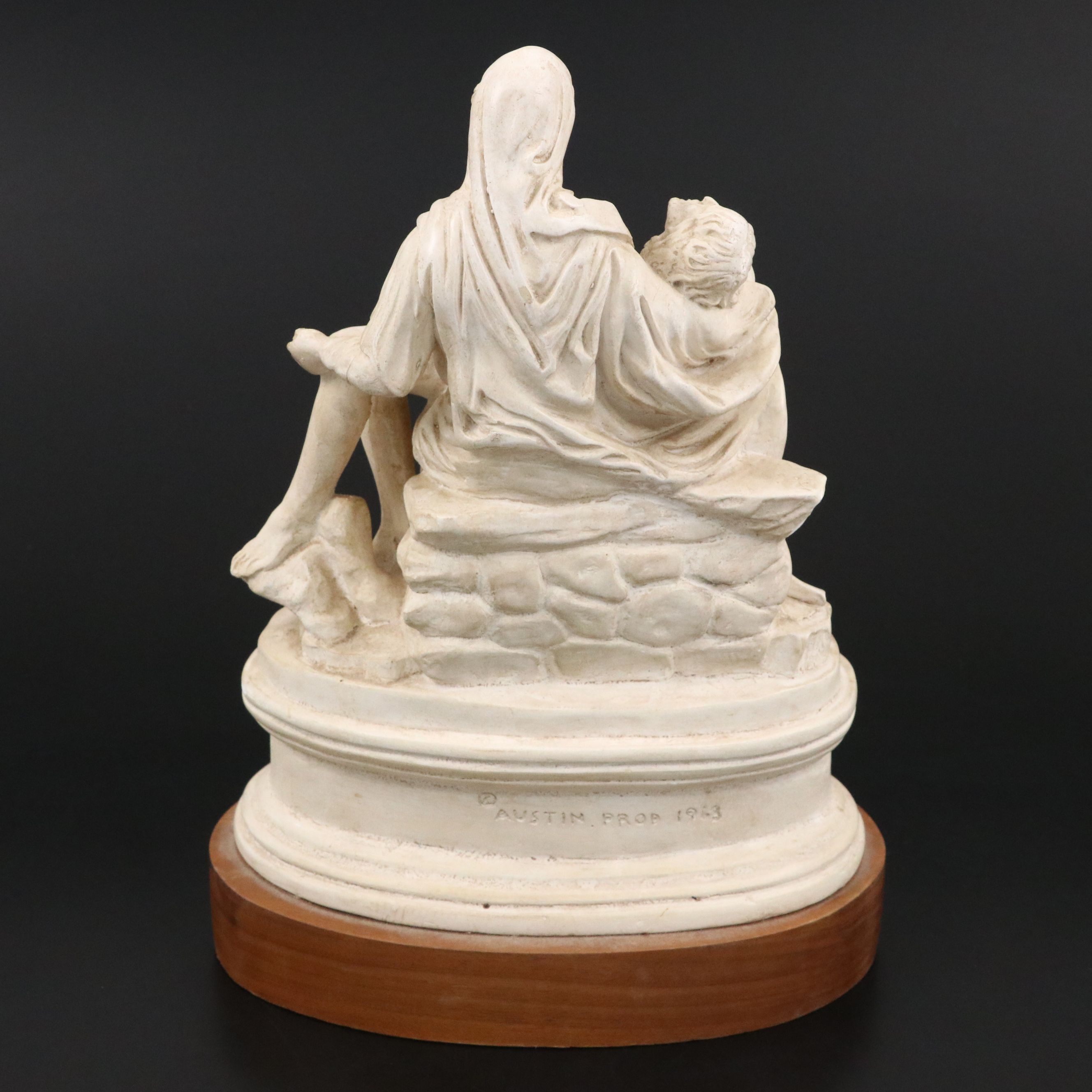Austin Productions Chalkware Sculpture of "Pietà" by Michelangelo