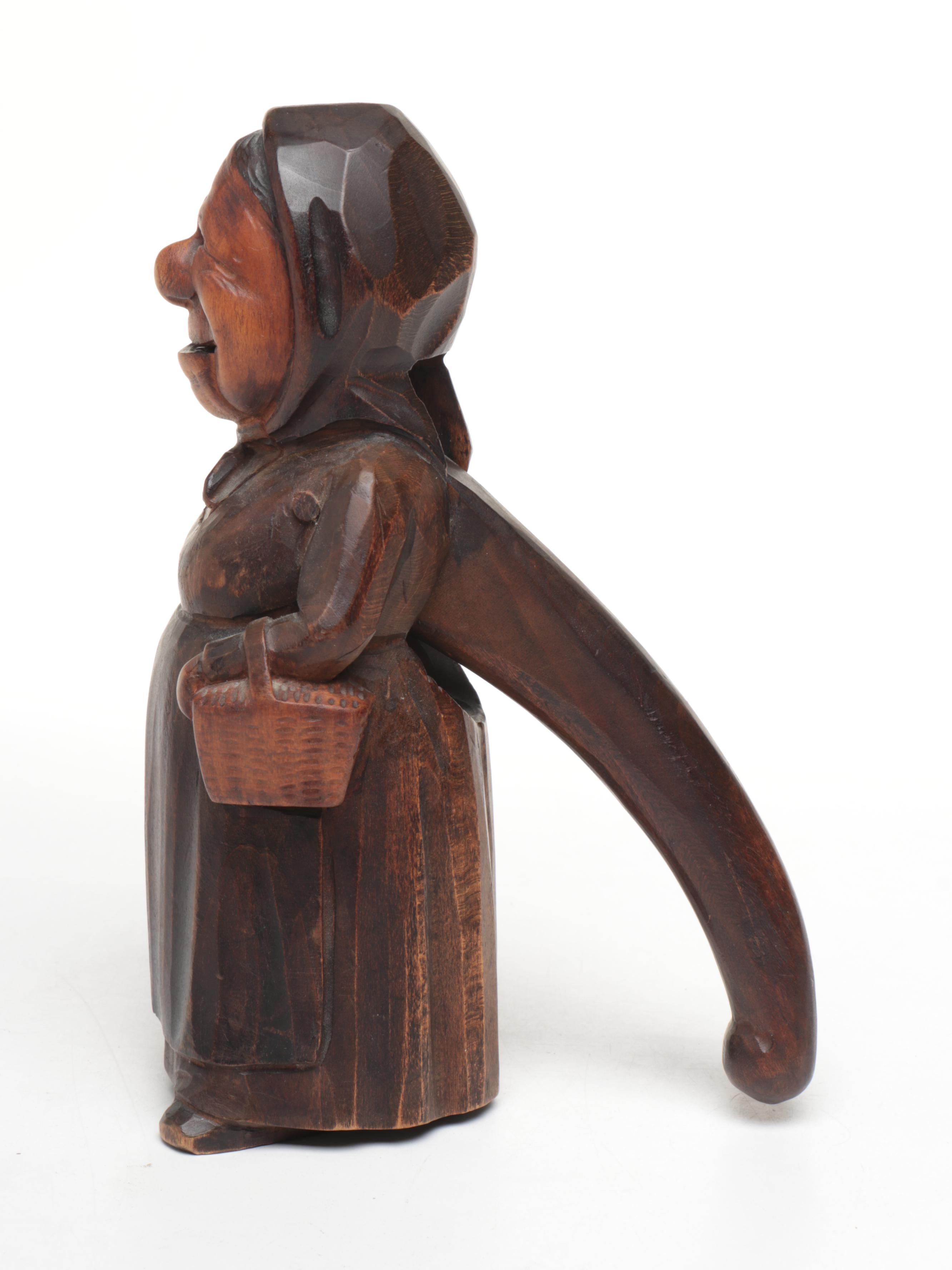 Goebel Monk Toothpick Holder with Carved Wood Nutcracker and Other Decor