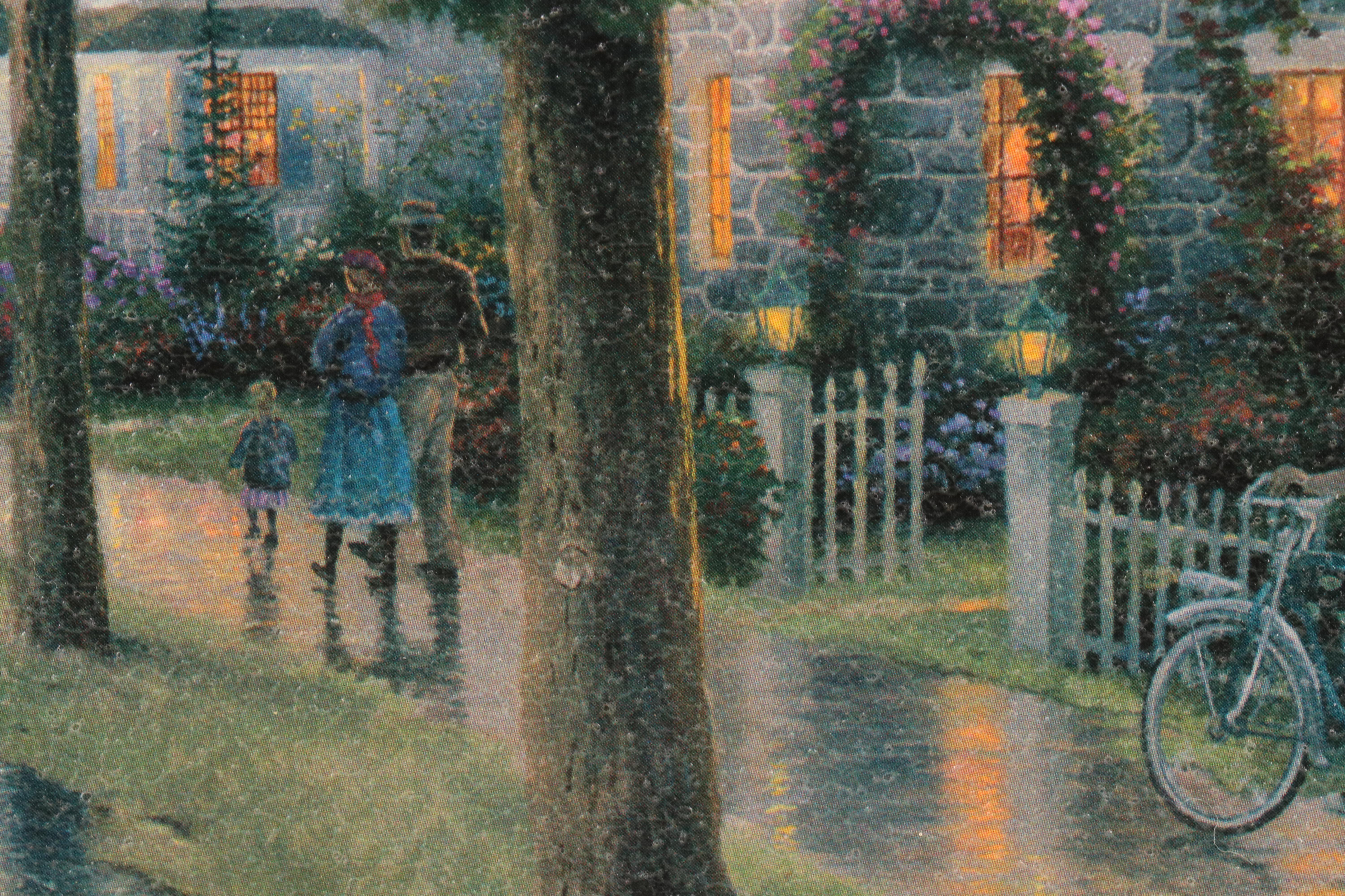 Offset Lithograph After Thomas Kinkade "Hometown Memories"