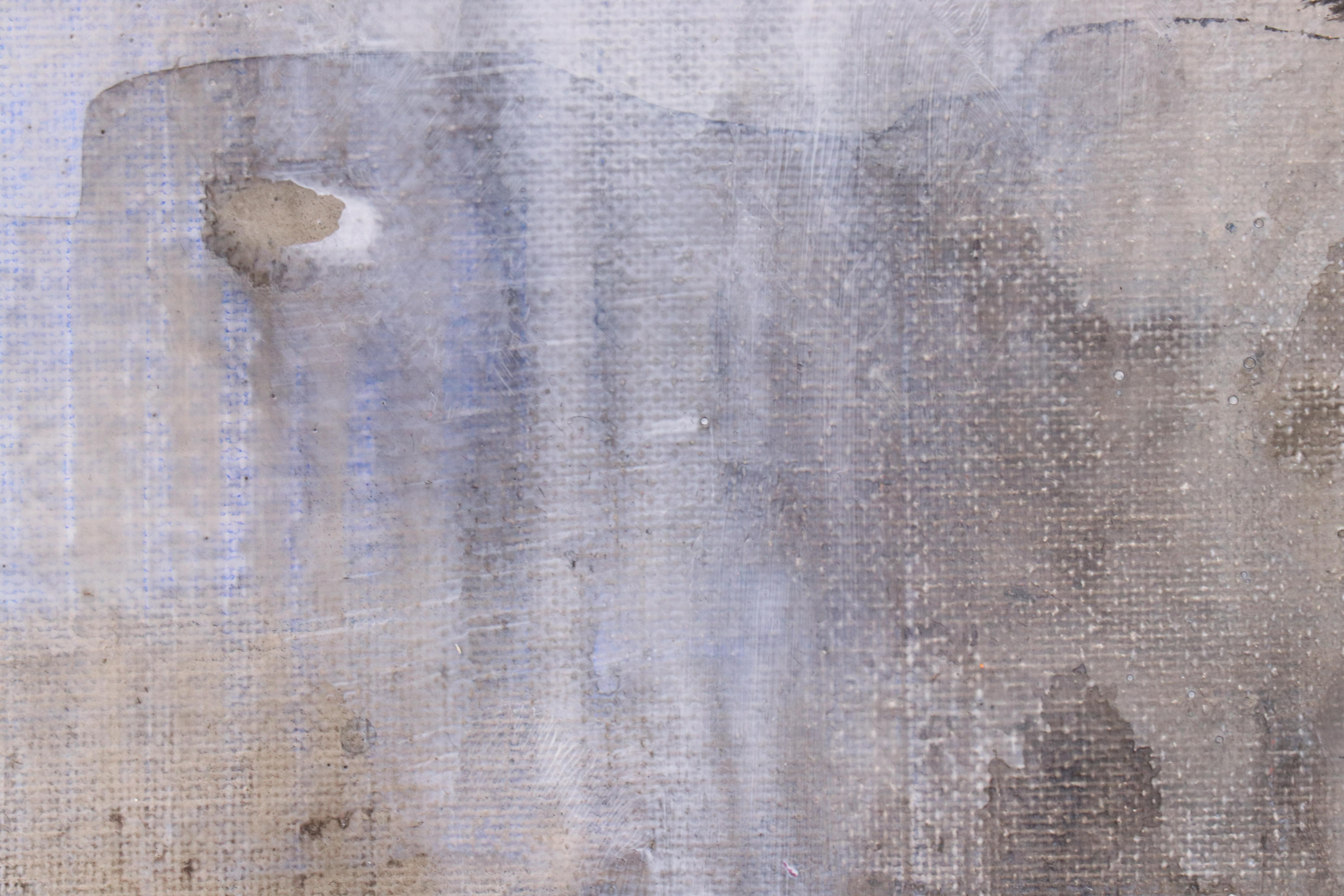 Milagros Pongo Abstract Mixed Media Painting "Monochrome," 21st Century