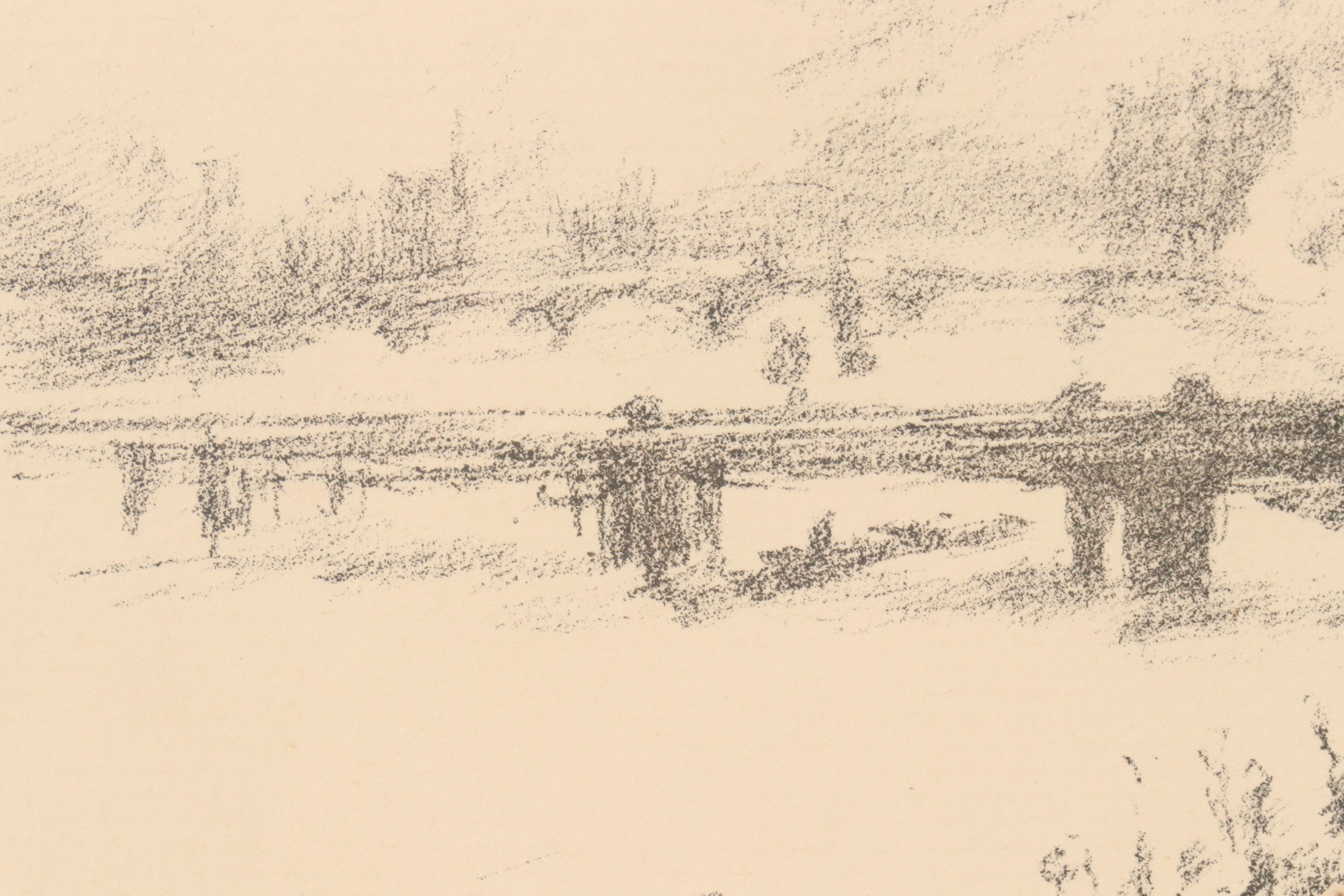 James Abbott McNeill Whistler Lithograph "Savoy Pigeons," 1896