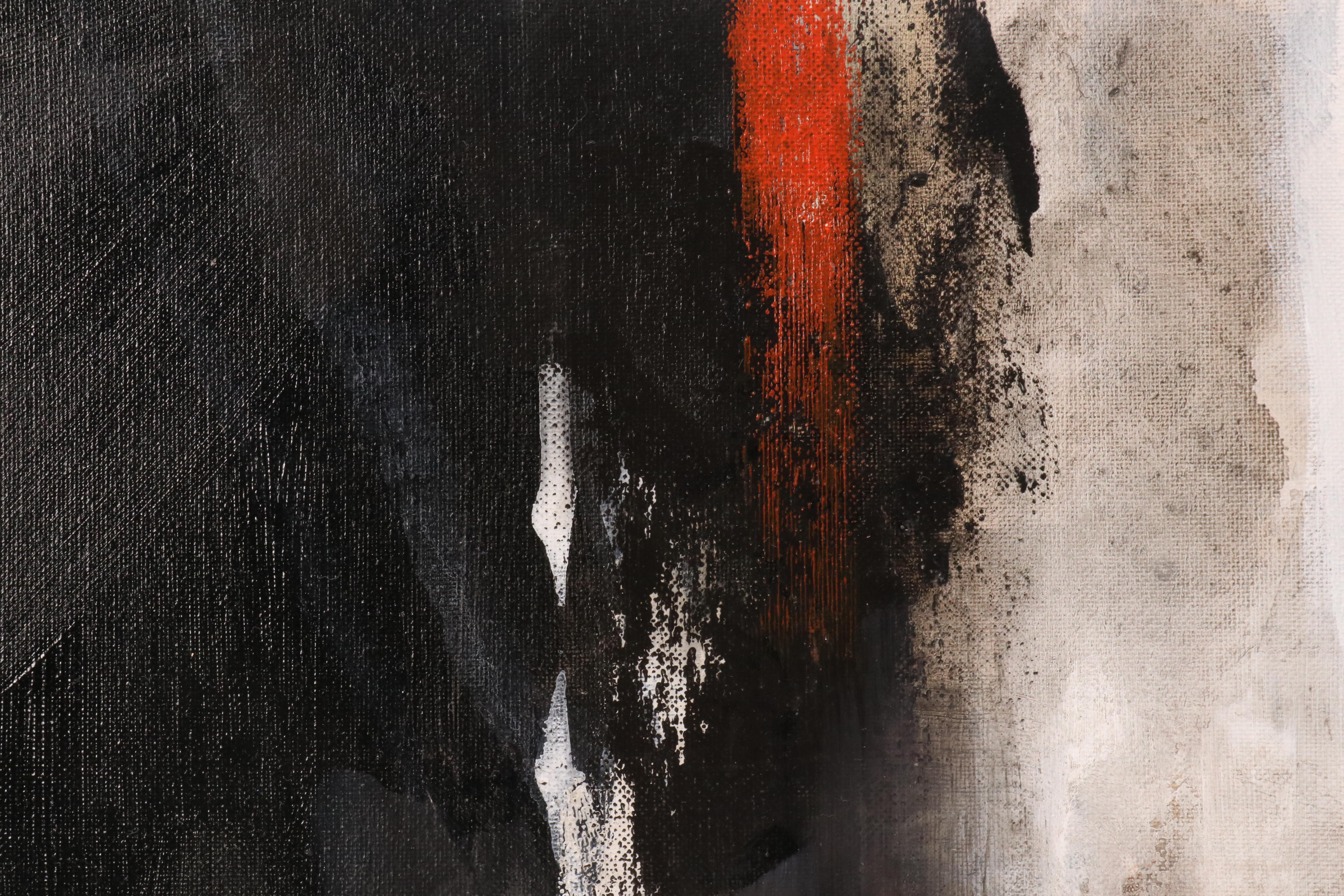 Milagros Pongo Abstract Mixed Media Painting "Sobriety," 21st Century