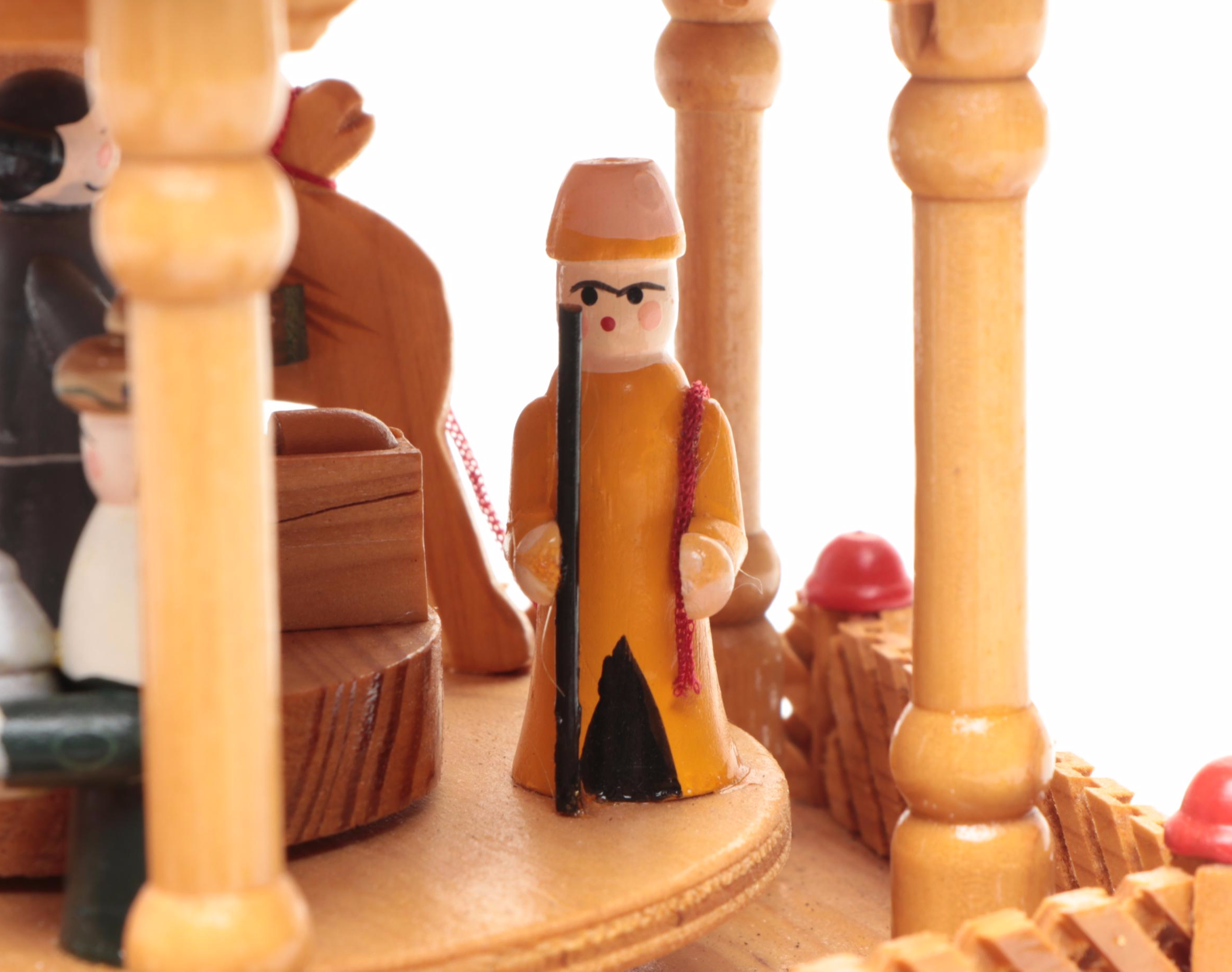Wood Nativity Carousel