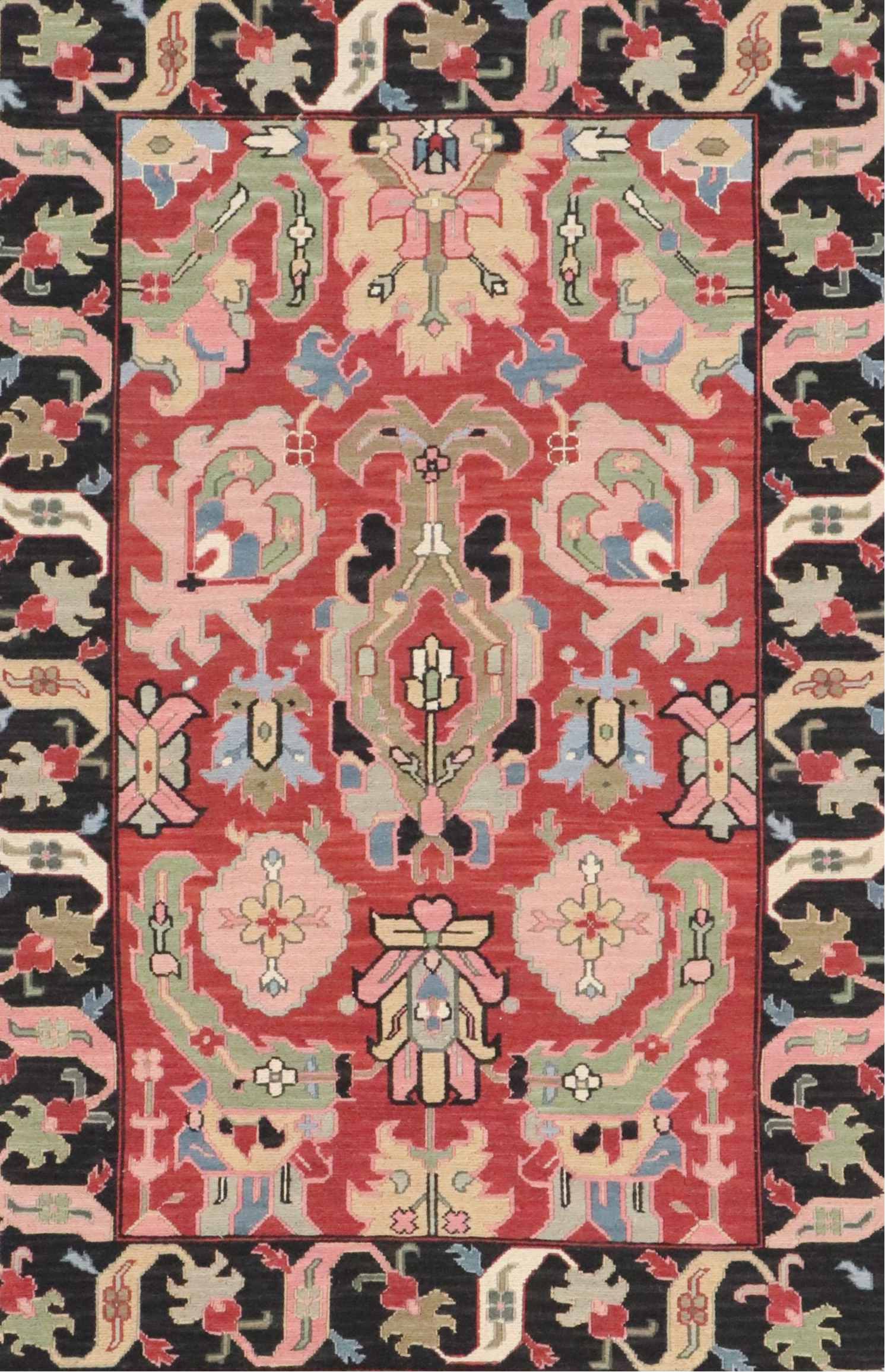 3'11 x 6'1 Handwoven Indian Soumak Area Rug