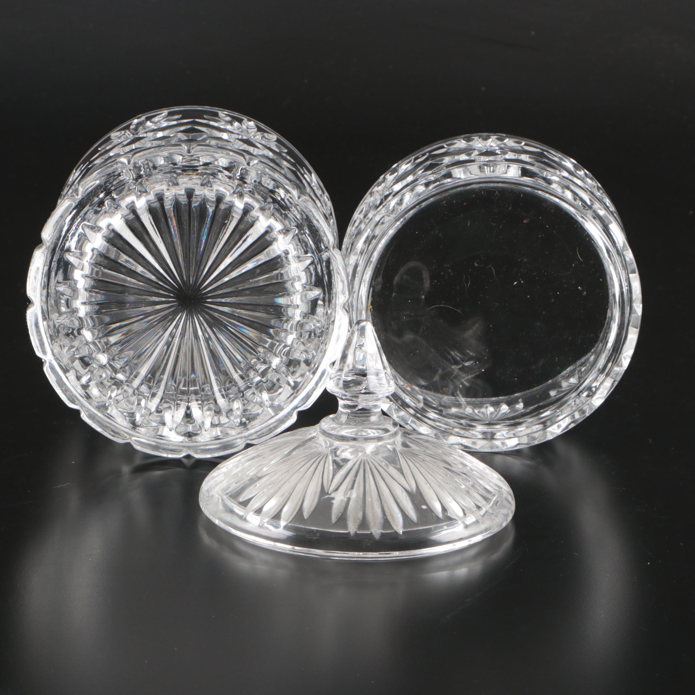 Fifth Avenue Westchester Optic Glass Beverage Dispenser and Tiered Lidded Box