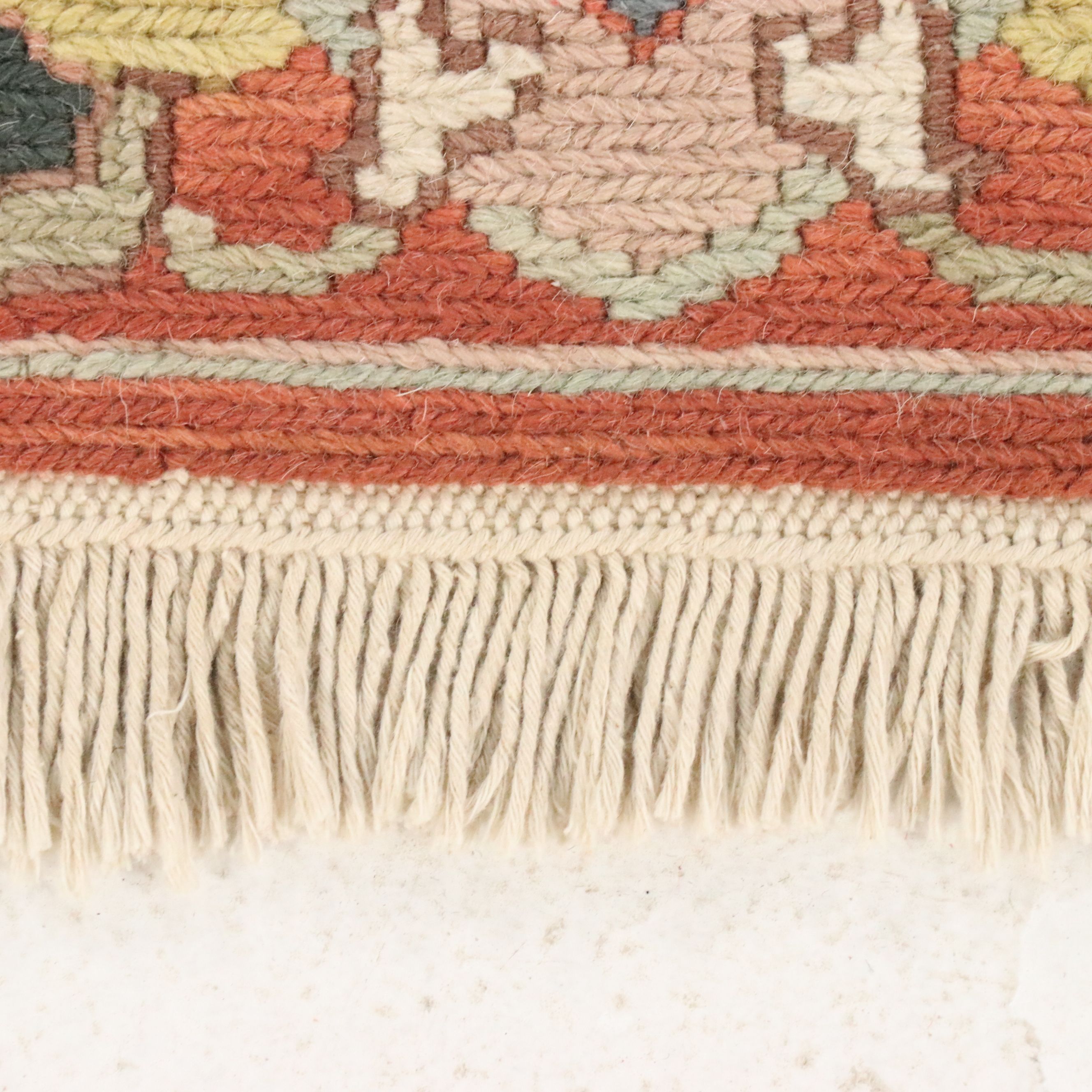 3'11 x 6'2 Handwoven Indian Style Soumak Area Rug