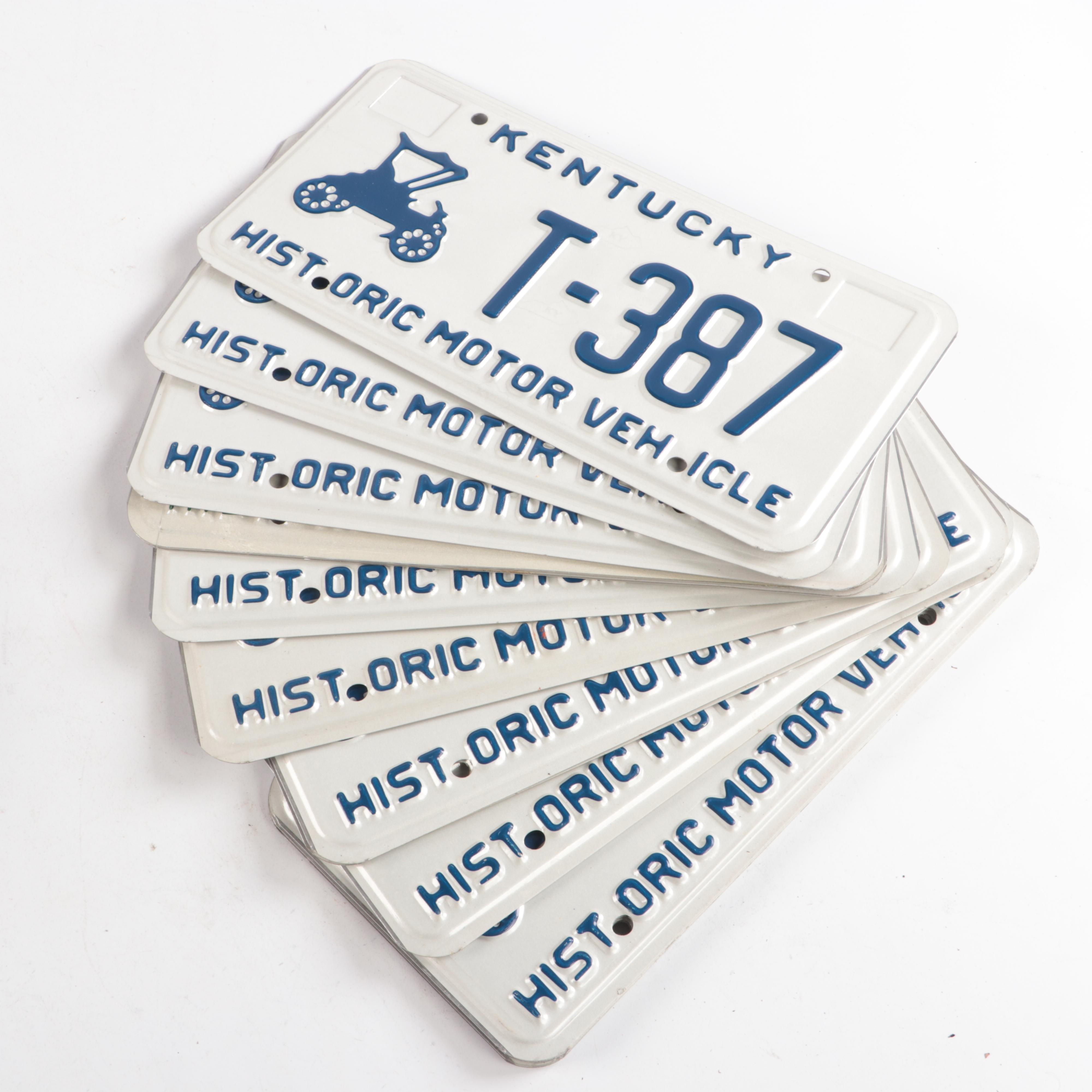 Kentucky, Pennsylvania, Texas and Other License Plates with Frames