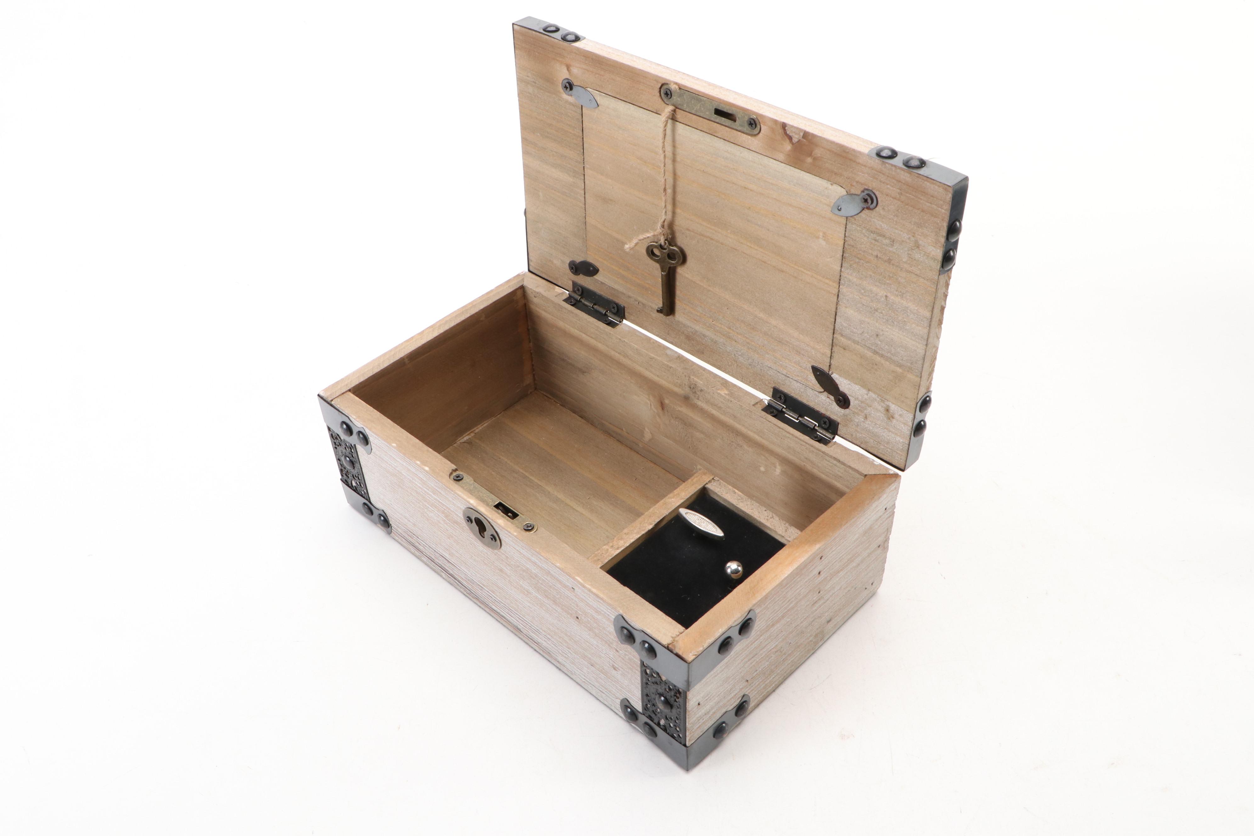 Italian Ercolano Marquetry Wood and Other Laminate Music Boxes