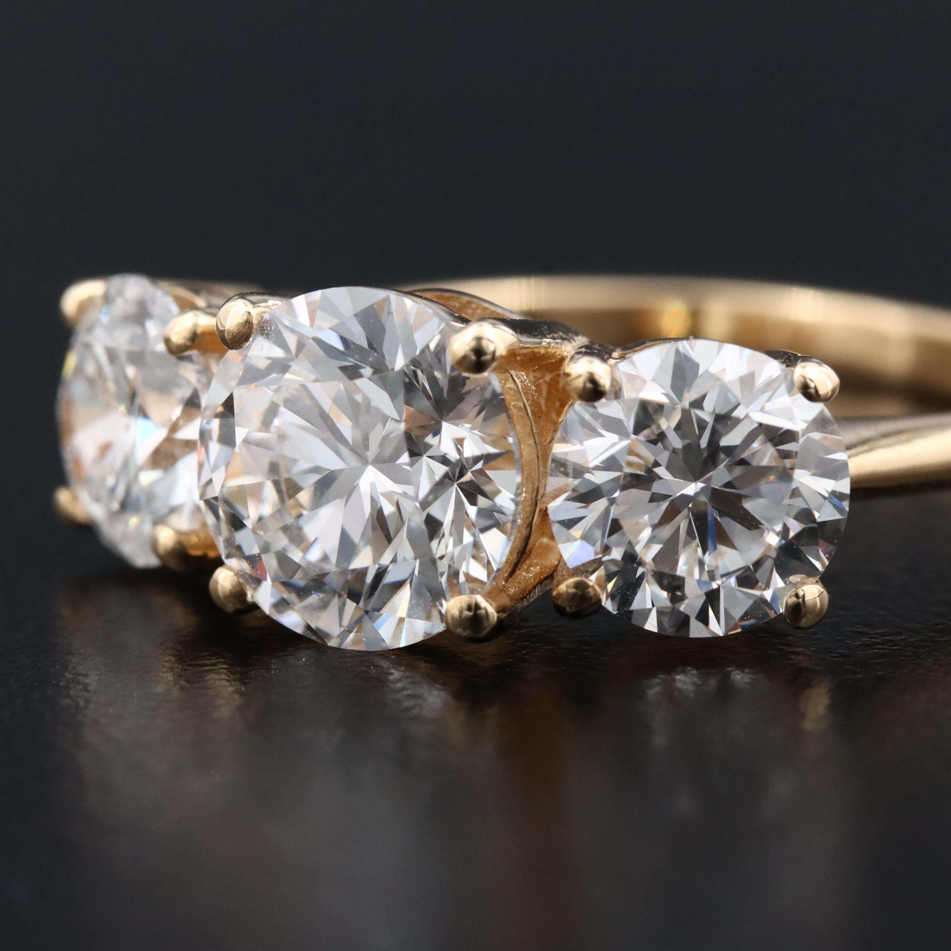 18K 4.00 CTW Lab Grown Diamond Ring with IGI Report