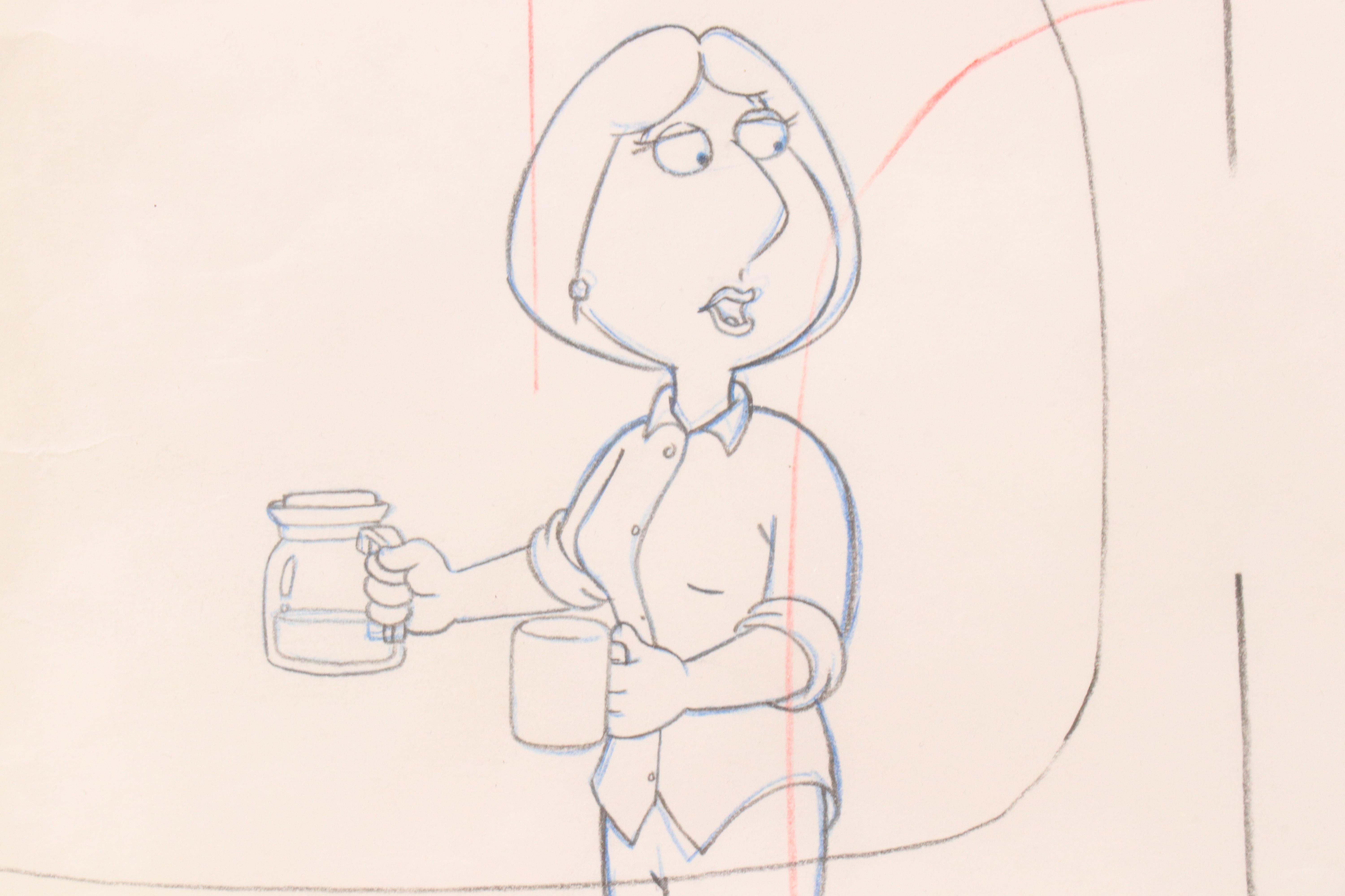 Seth MacFarlane Hand-Painted "Family Guy" Animation Cel and Production Art