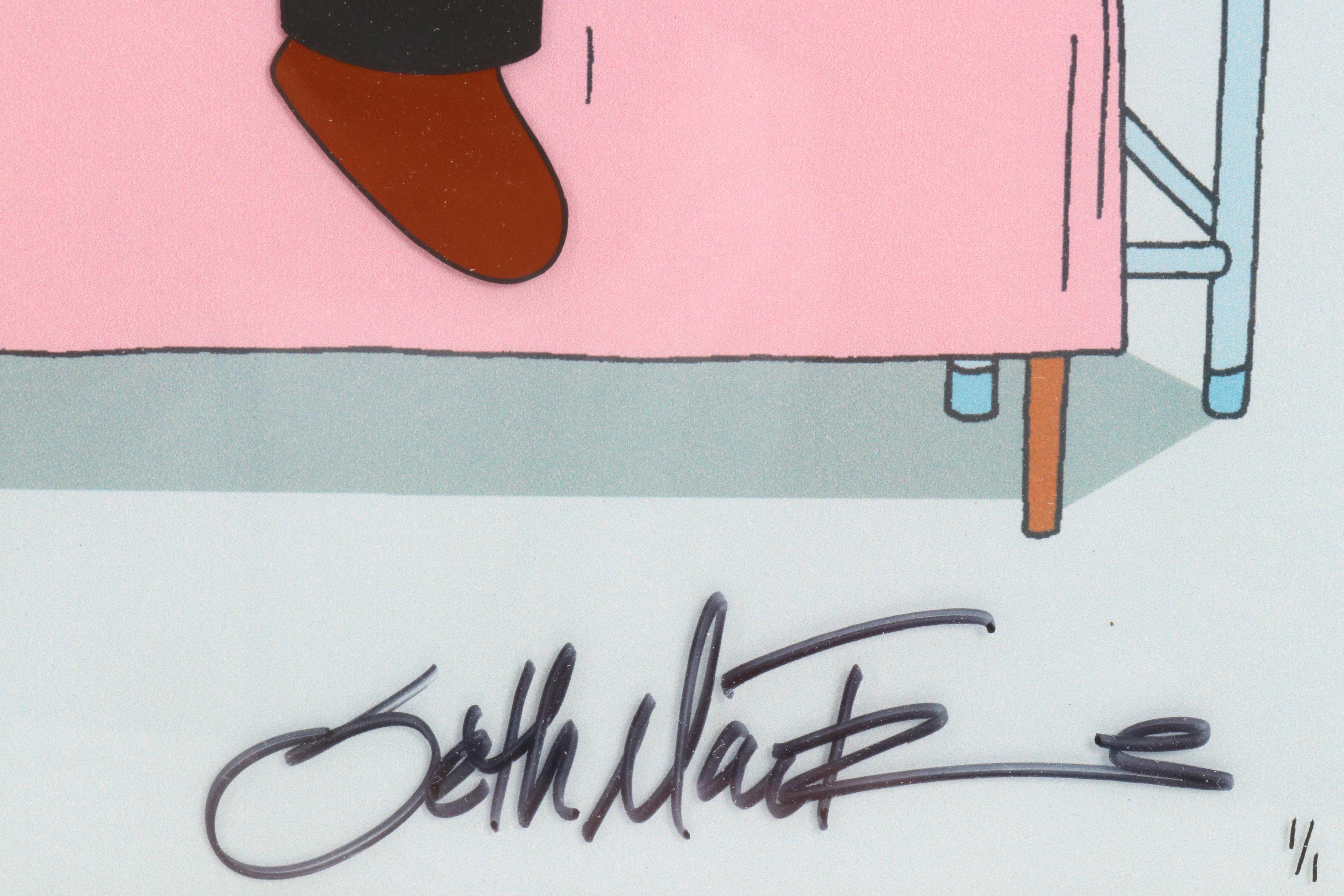 Seth MacFarlane Hand-Painted "Family Guy" Animation Cel and Production Art