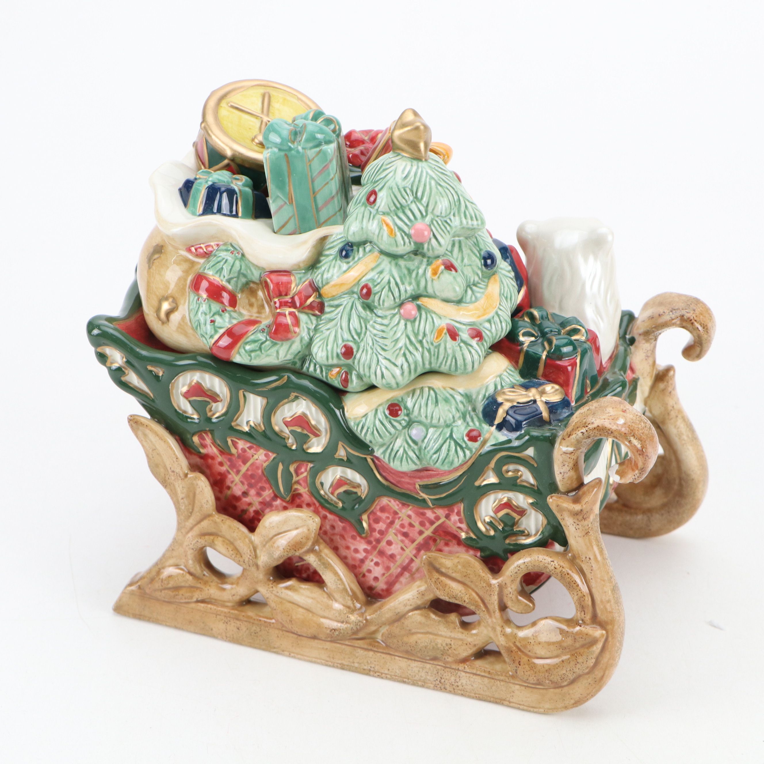 Fitz & Floyd "Christmas Tidings" Jar and More Porcelain Christmas Décor