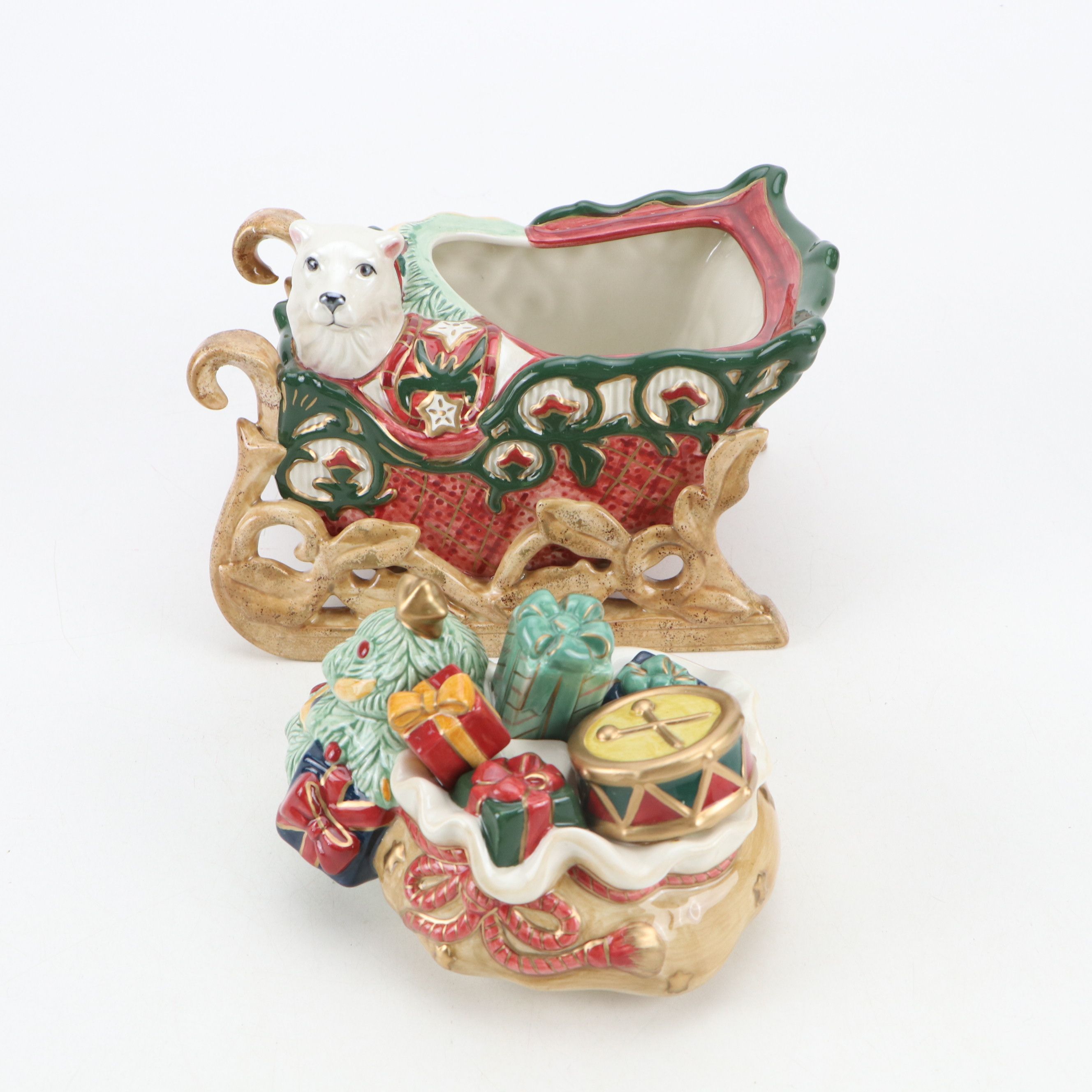 Fitz & Floyd "Christmas Tidings" Jar and More Porcelain Christmas Décor