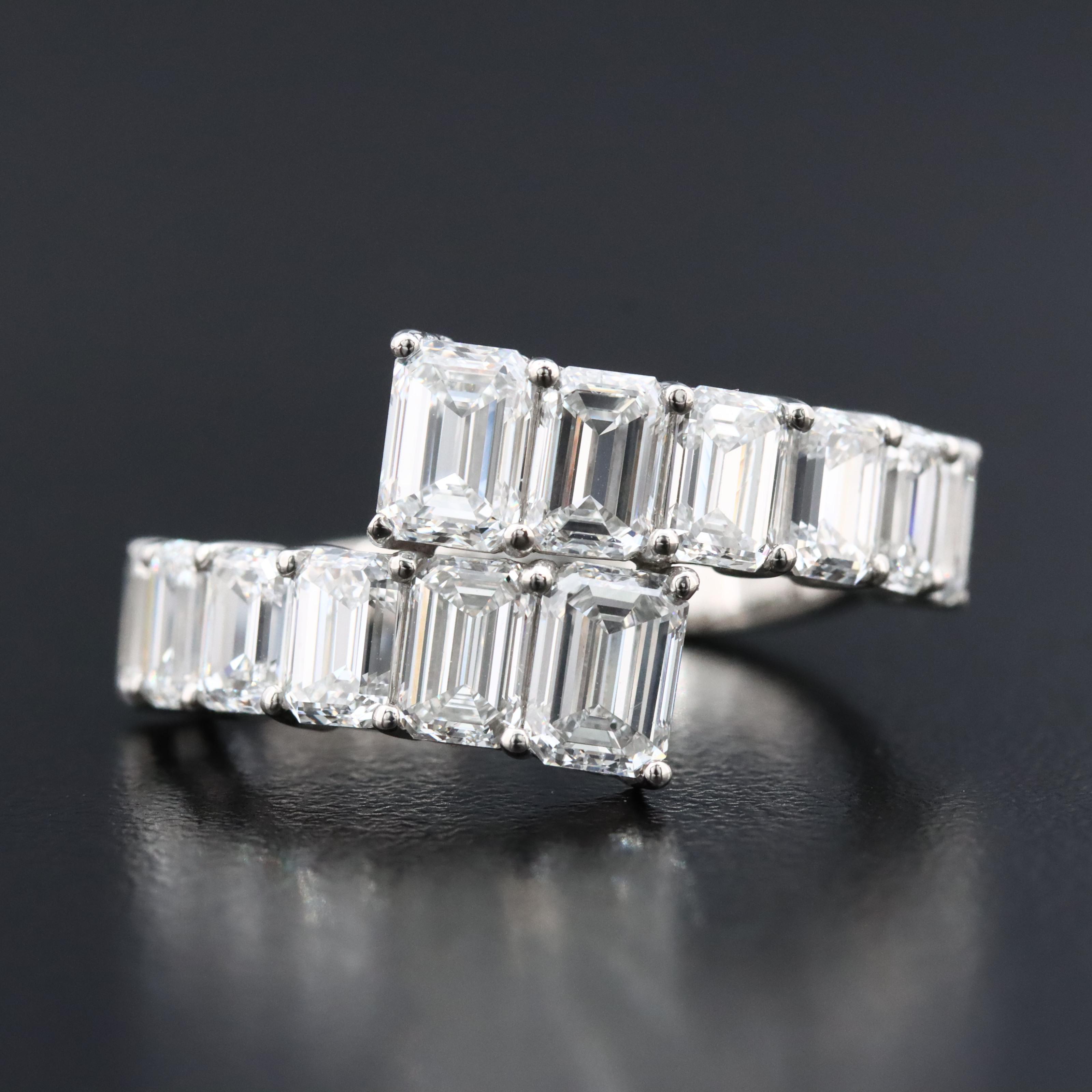 Platinum 4.01 CTW Lab Grown Diamond Ring