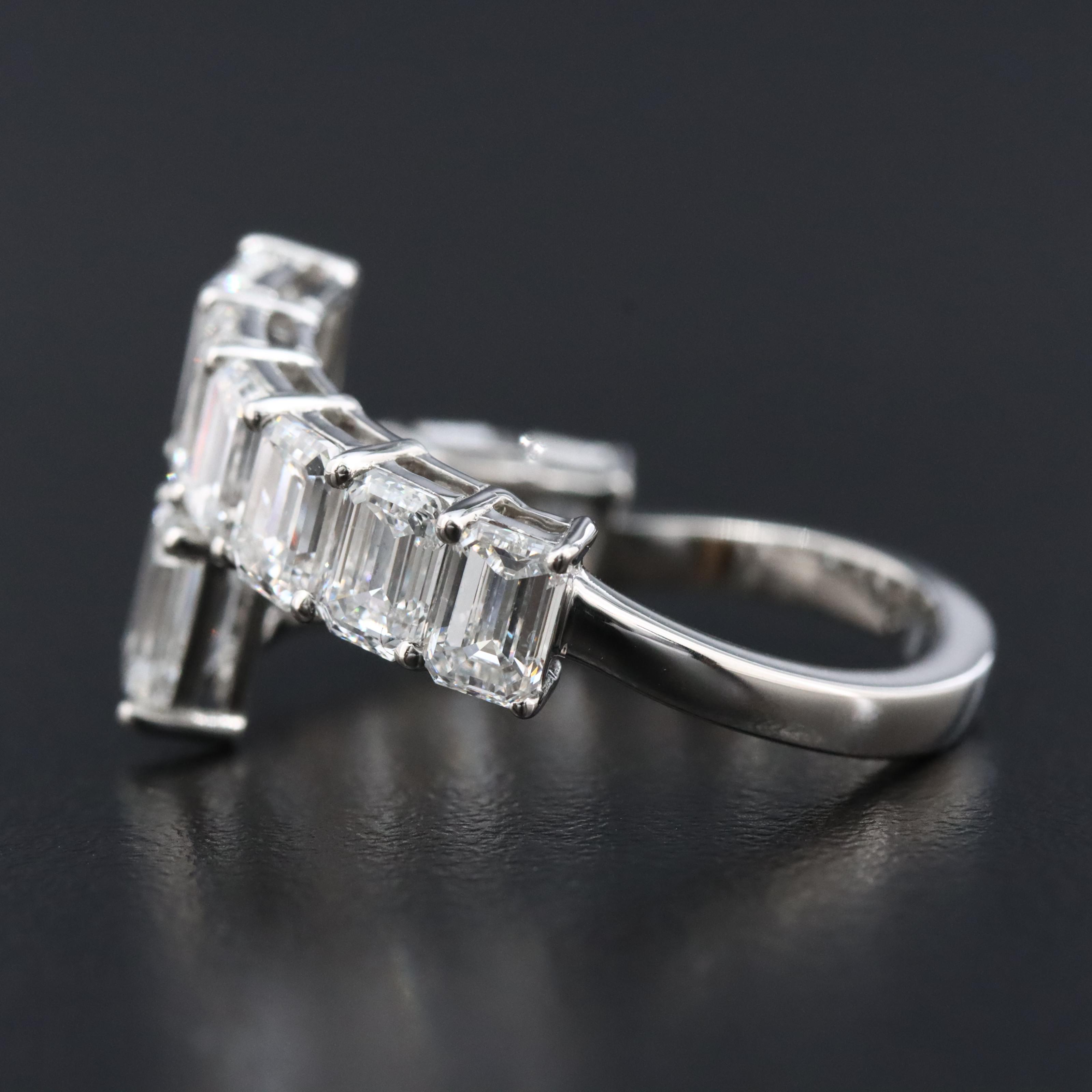 Platinum 4.01 CTW Lab Grown Diamond Ring
