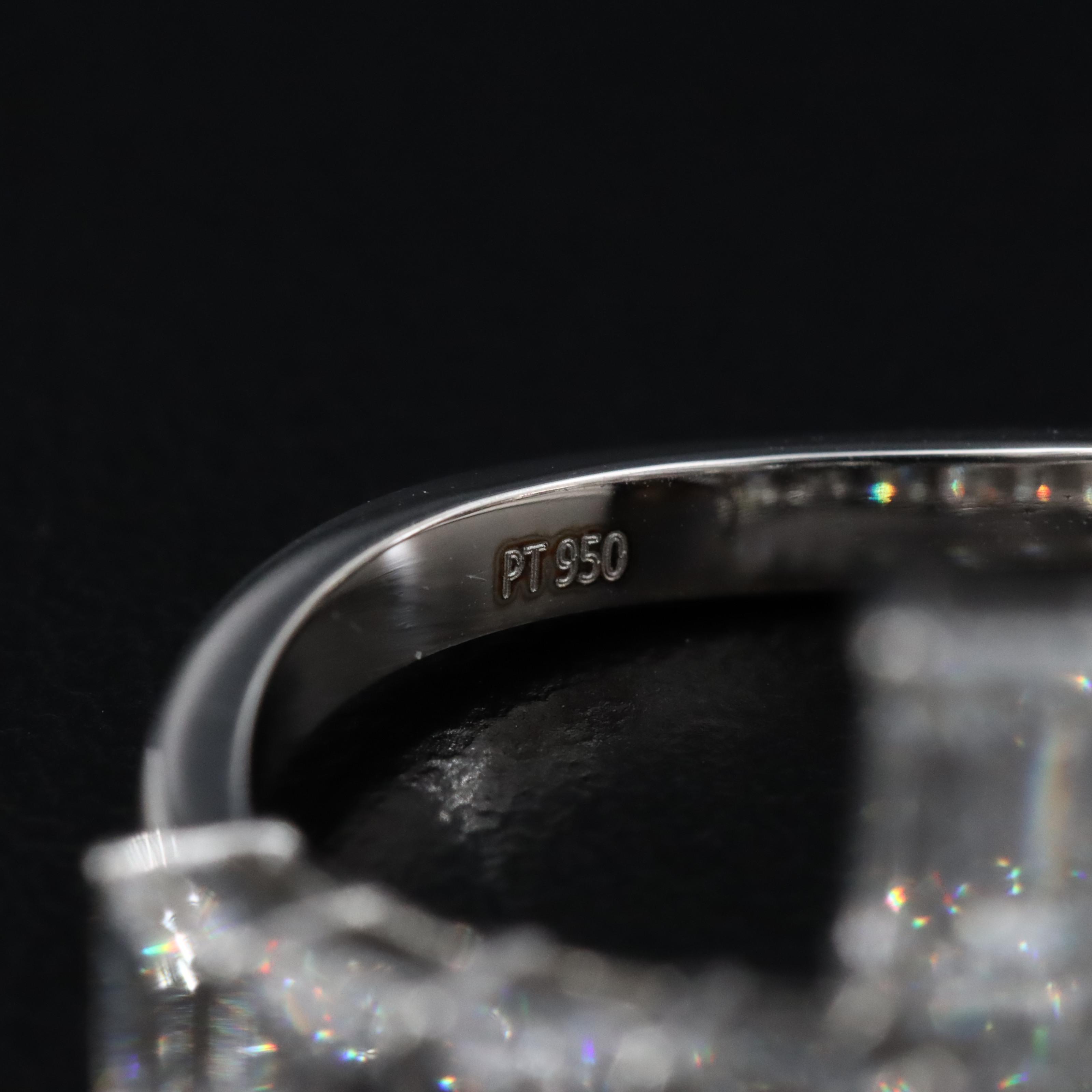 Platinum 4.01 CTW Lab Grown Diamond Ring