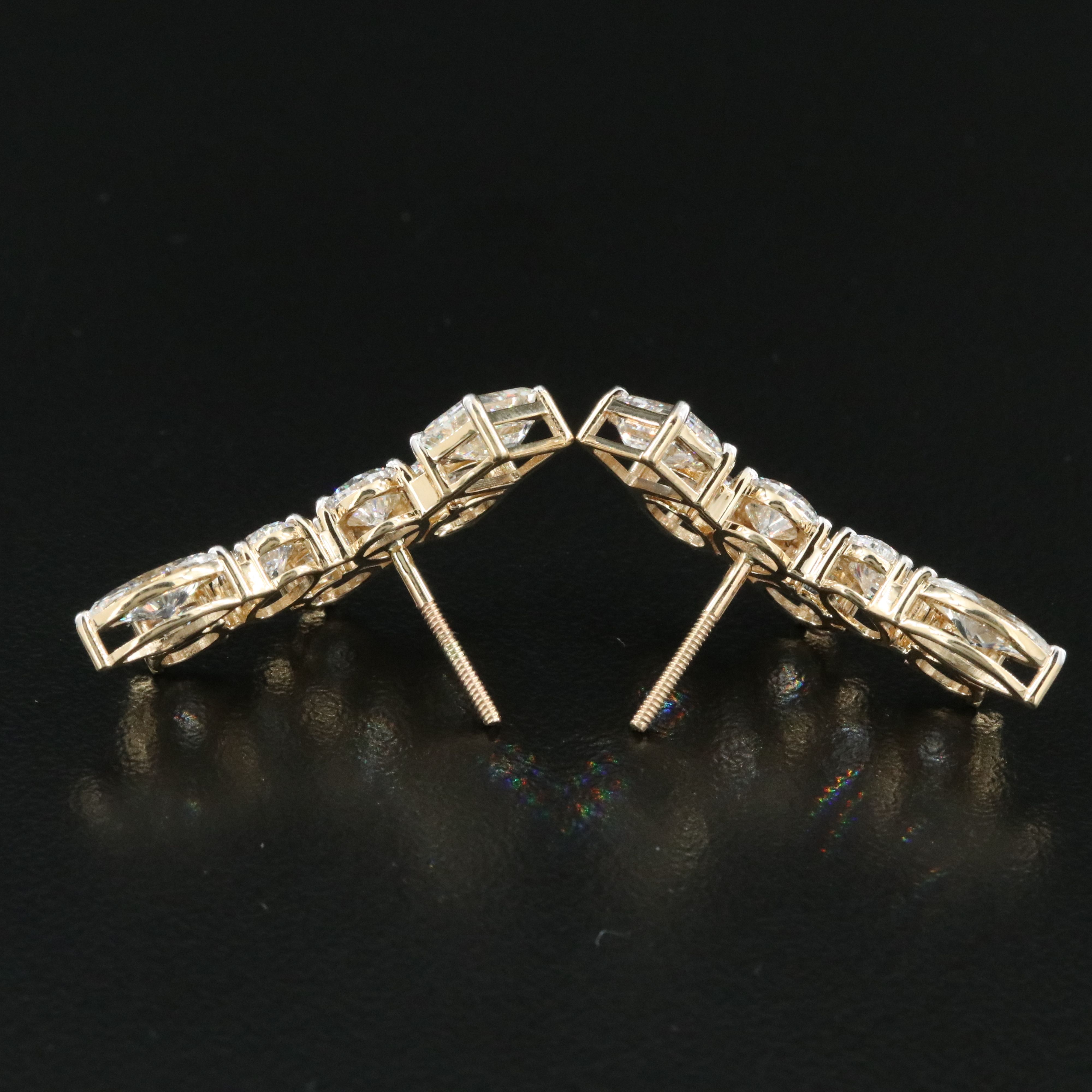 14K 6.93 CTW Lab Grown Diamond Earrings