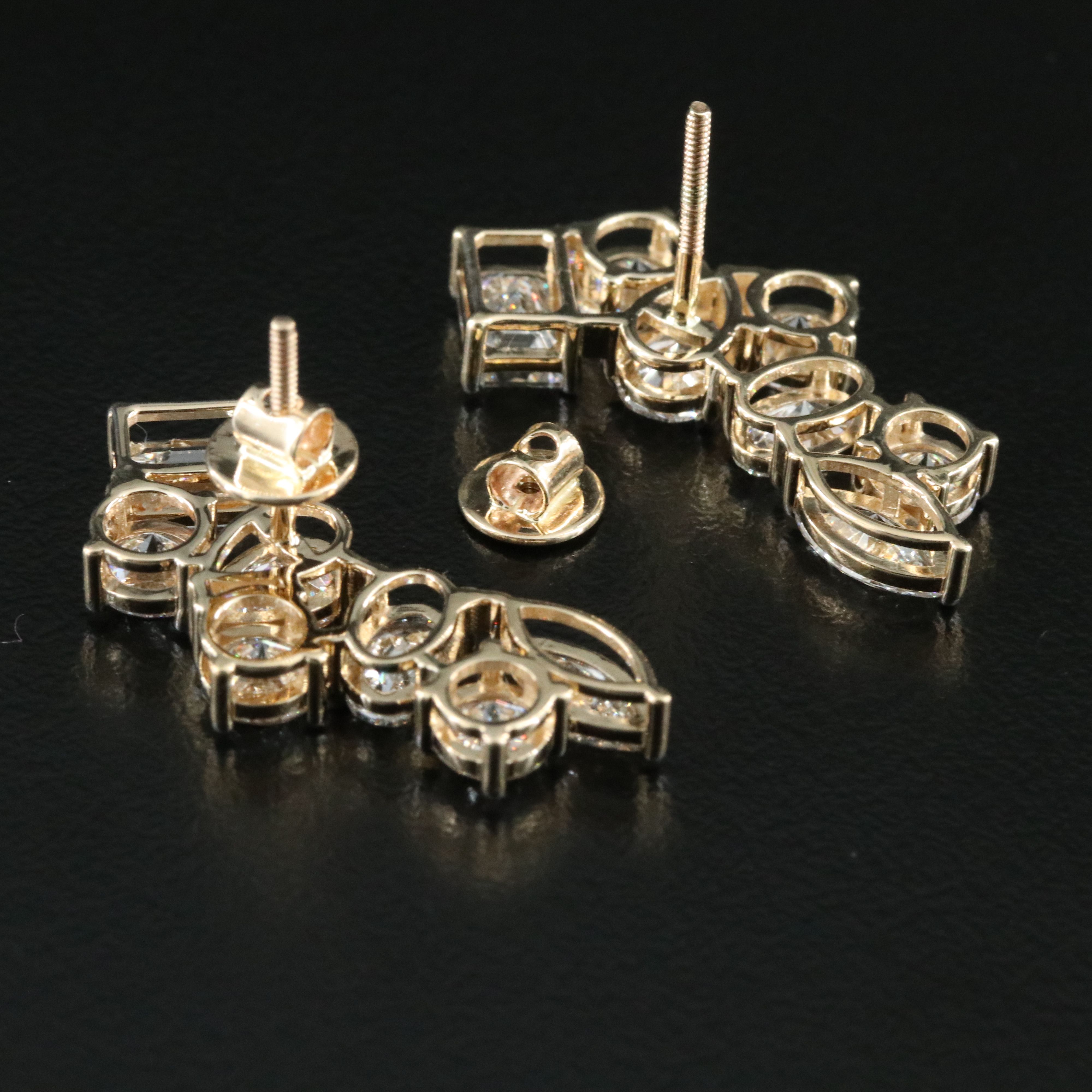 14K 6.93 CTW Lab Grown Diamond Earrings